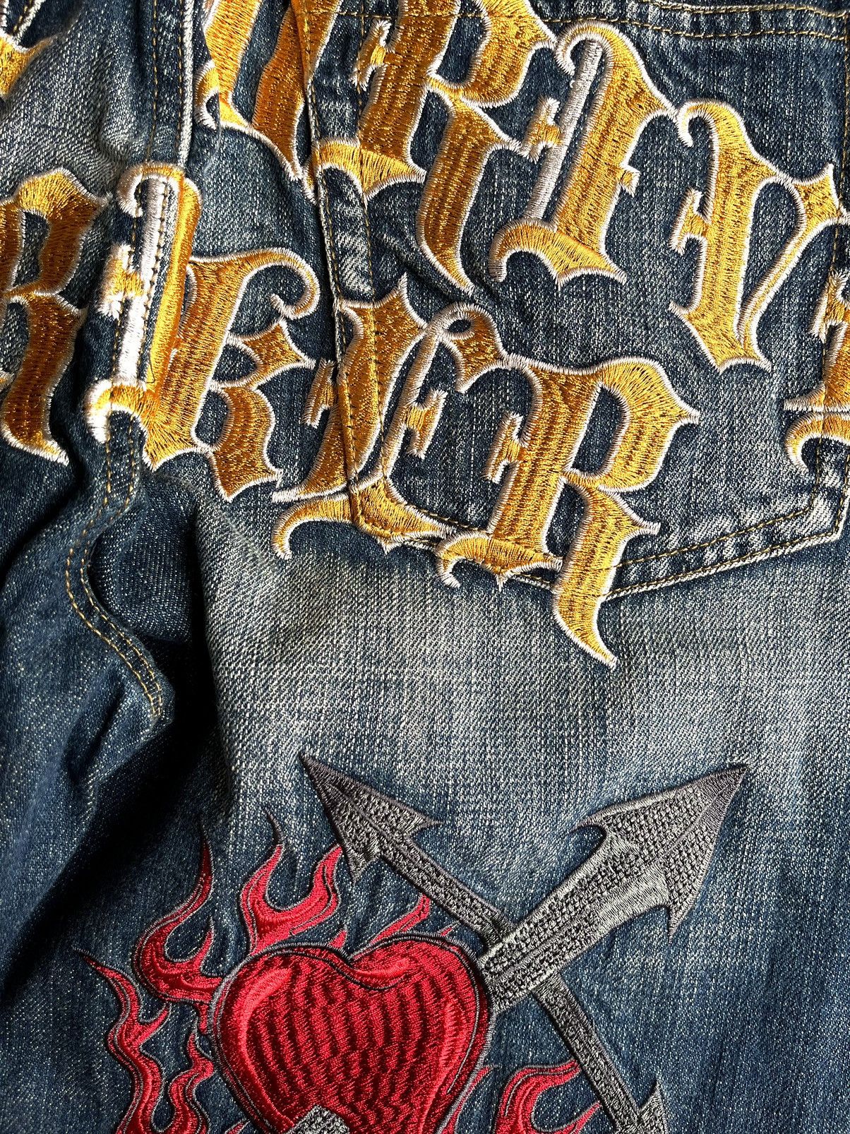 Y2K BAGGY PANTS COOL DRIVE STRIKER EMBROIDERY VINTAGE