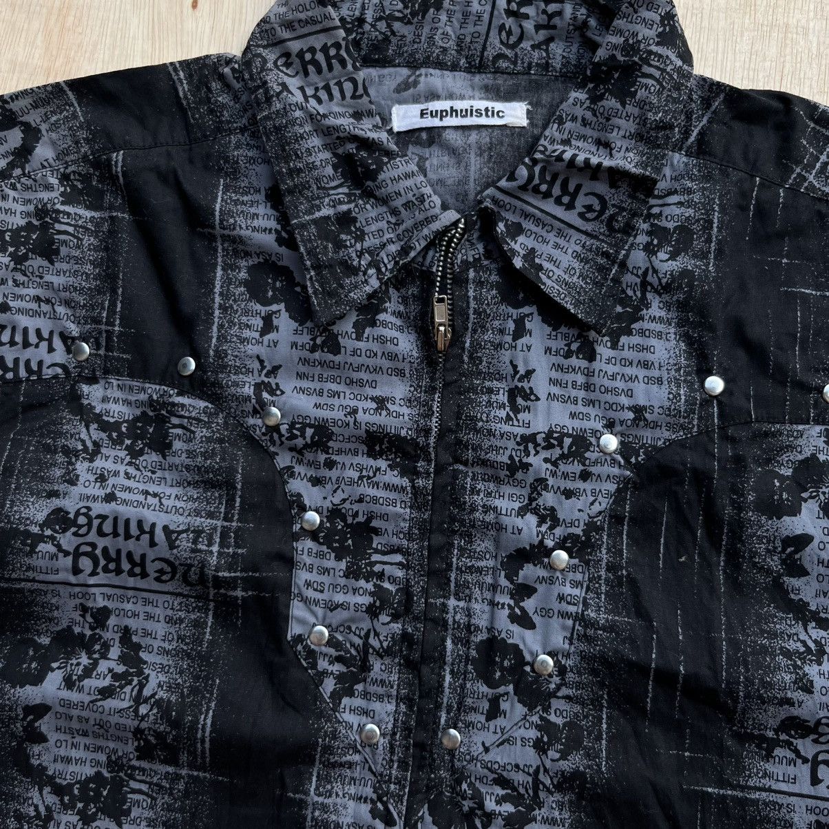 Hysteric Glamour EUPHUISTIC LACE UP POEM FULL PRINT PUNK FULL ZIPPER SHORT S Size US M / EU 48-50 / 2 - 4 Thumbnail
