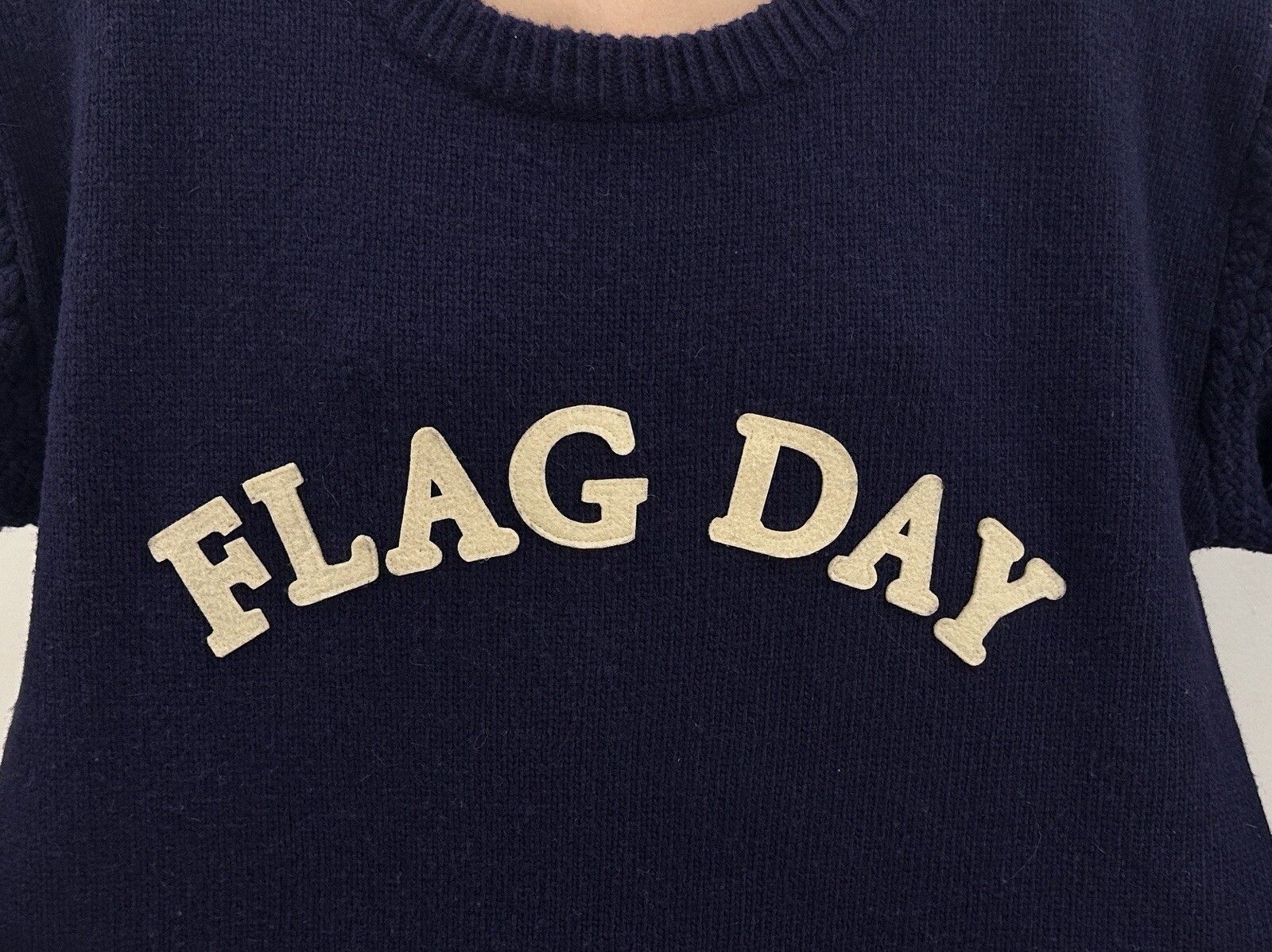 Han Kjobenhavn Han Kjobenhavn Flag Day Womens Wool Knit Sweater Blue Size XL / US 12-14 / IT 48-50 - 9 Thumbnail