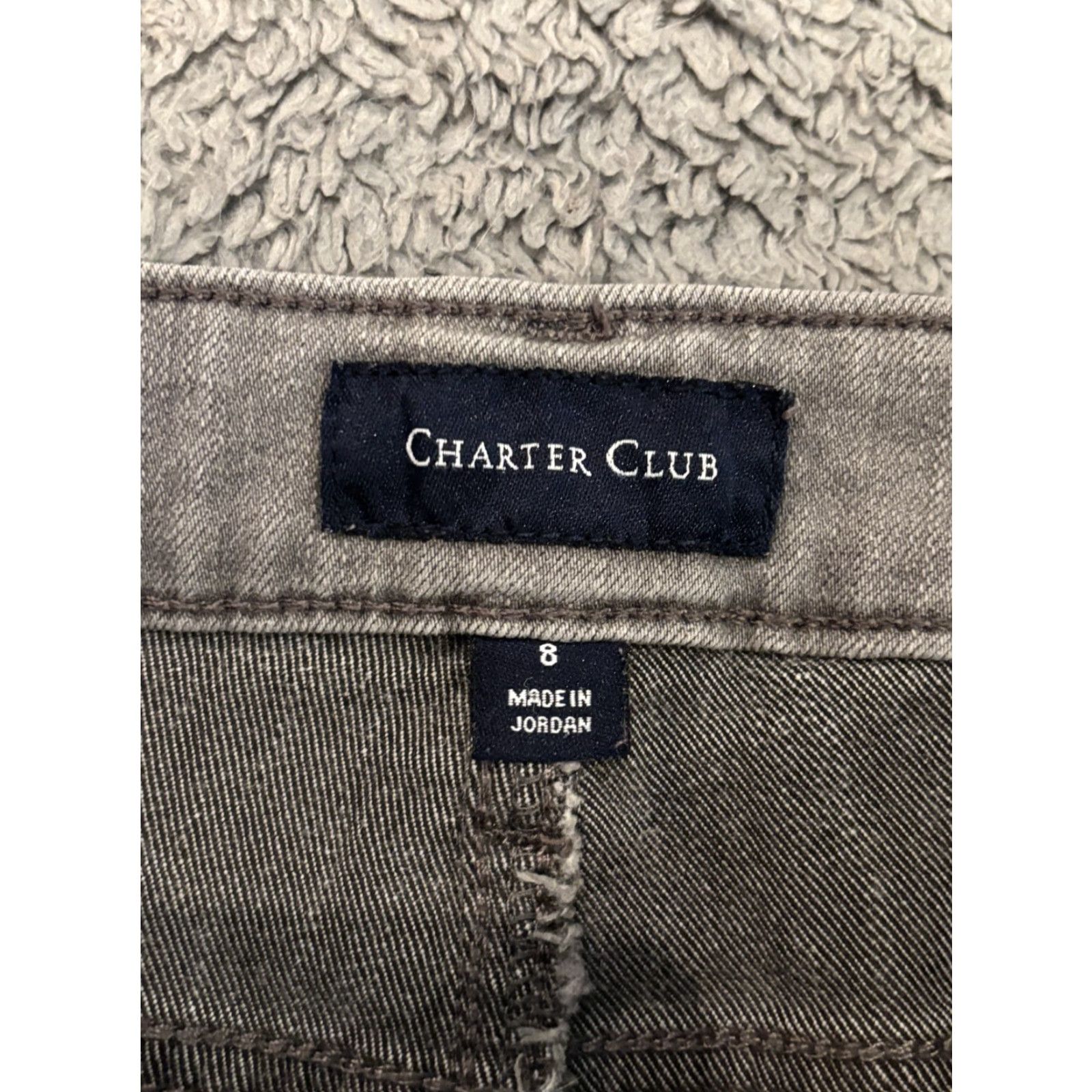 Charter Club Charter Club Jeans Womens 8 Gray Lexington Straight Leg Creased Casual Size 30" / US 8 / IT 44 - 3 Thumbnail