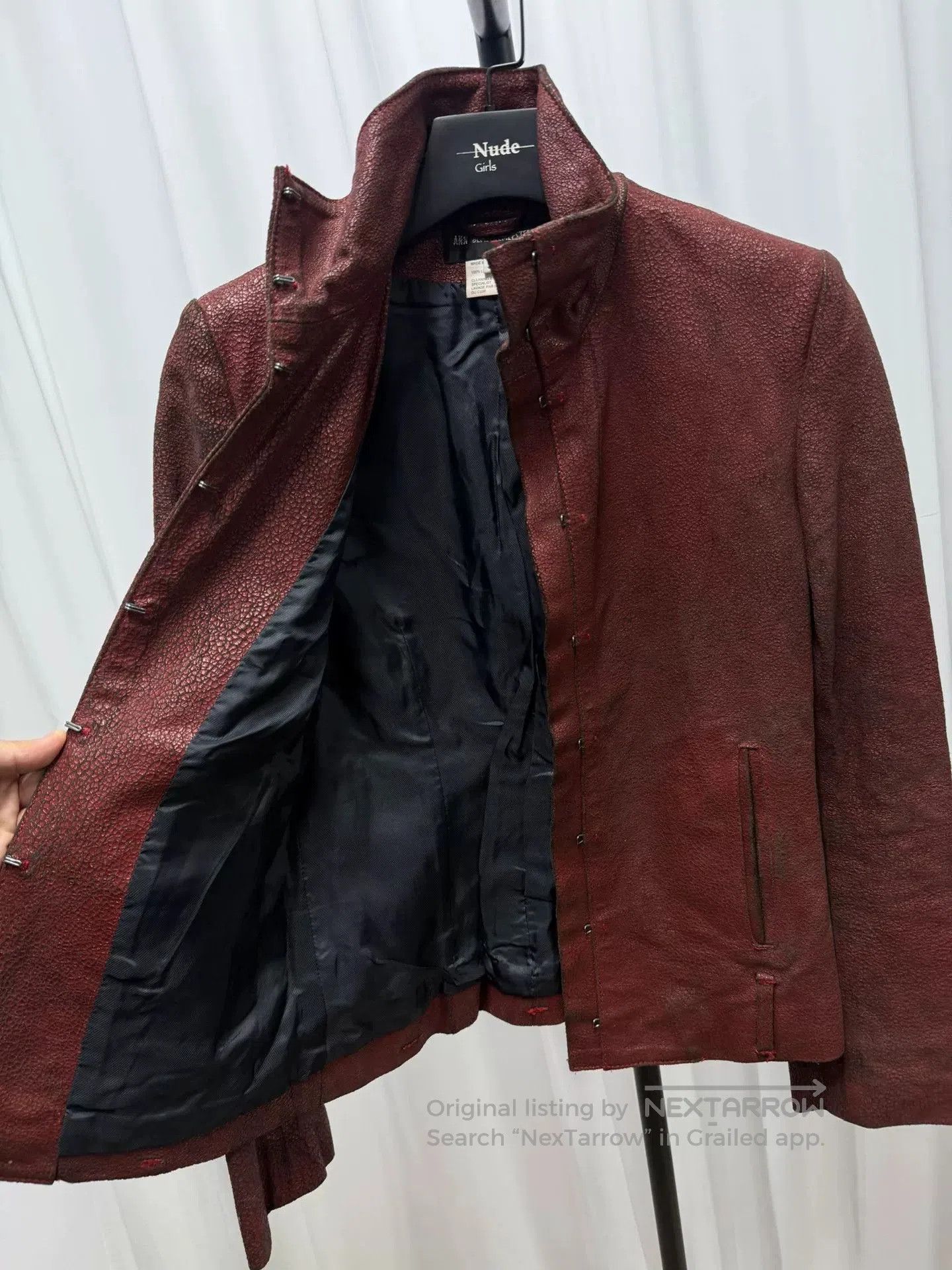 Ann Demeulemeester ann demeulemeester leather jacket with collar. Size US S / EU 44-46 / 1 - 9 Thumbnail
