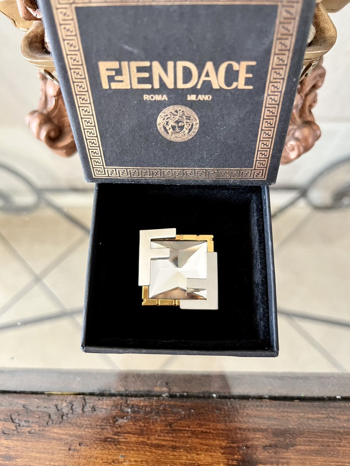 Versace Versace Fendace Crystal Ring - (Brand New) Size ONE SIZE - 2 Thumbnail