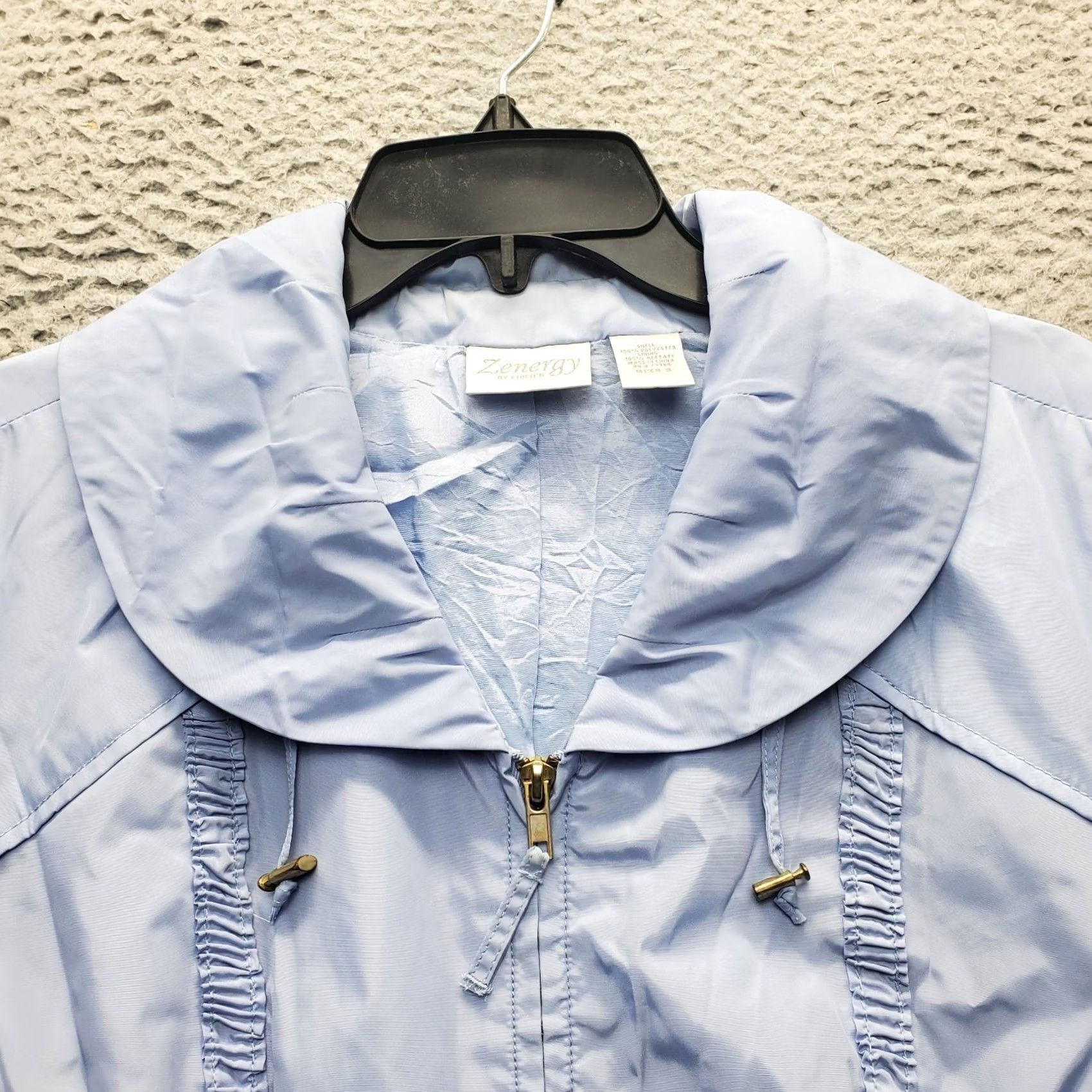 Vintage Zenergy by Chico's Periwinkle Fitted Jacket Womens Size 2 Blue Lined Collar Zip Front Jacket Size XS / US 0-2 / IT 36-38 - 6 Thumbnail