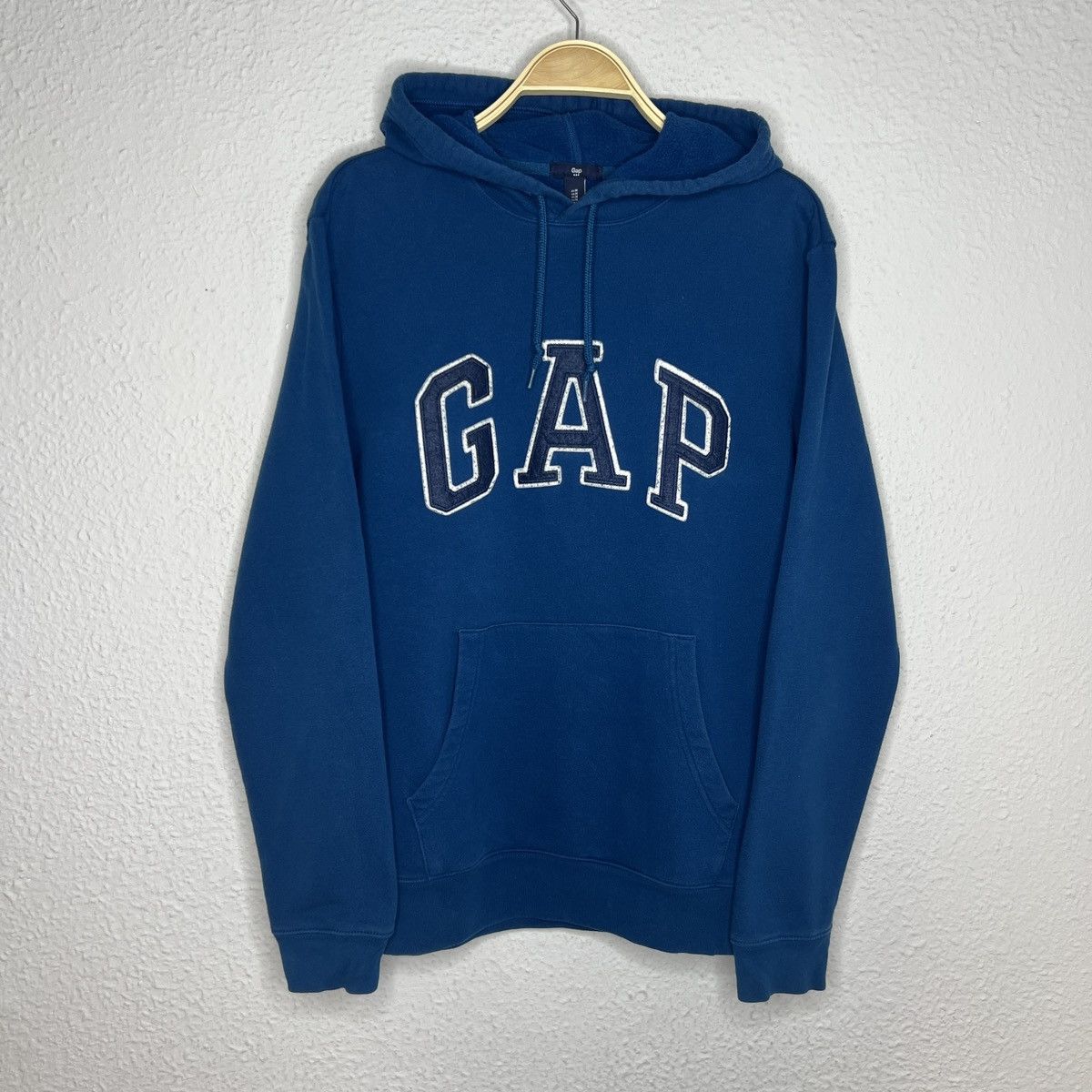Gap × Vintage Gap Vintage Hoodie Navy Big Logo Spellout Retro Y2K Drill Size US M / EU 48-50 / 2 - 1 Thumbnail