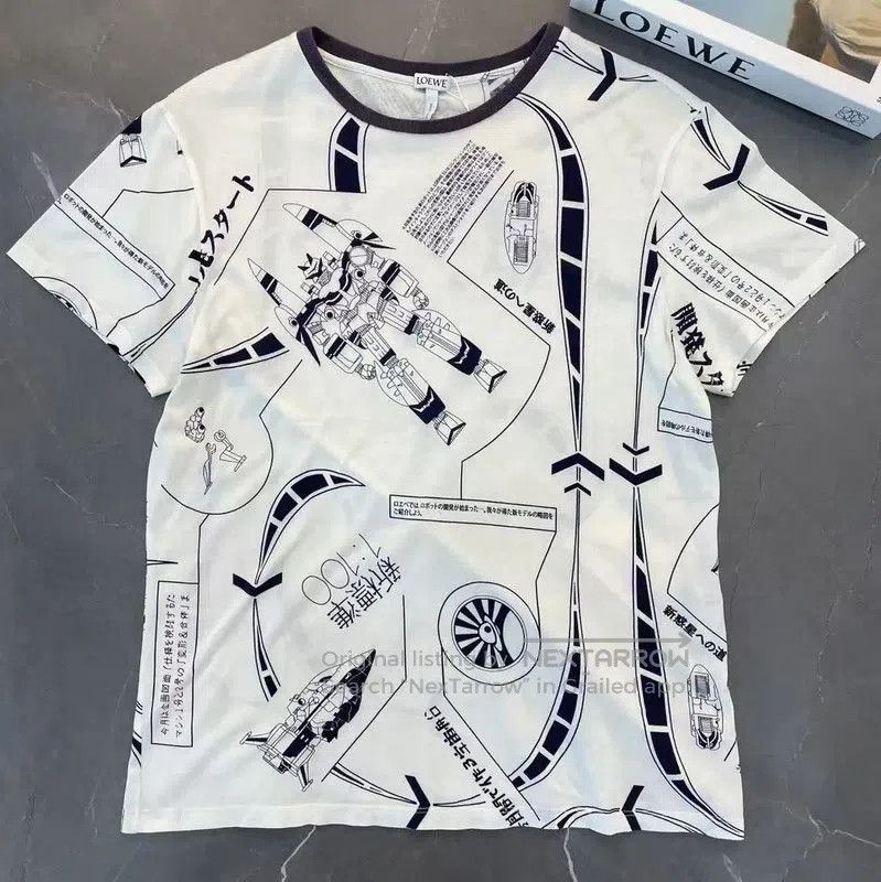 Loewe Loewe Summer White Cotton Short Sleeve T-Shirt . Size S / US 4 / IT 40 - 1 Thumbnail
