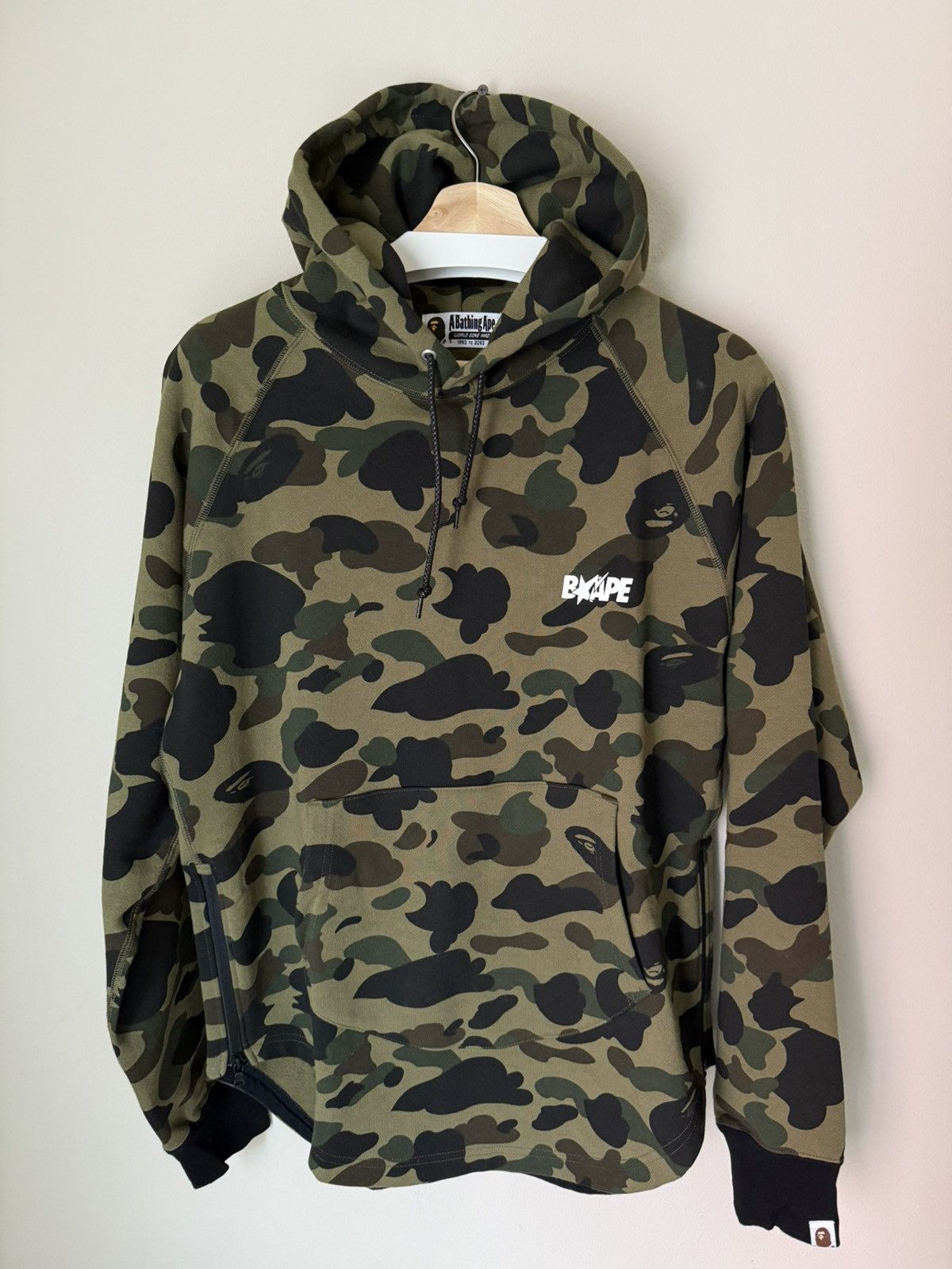 Bape BAPE Green Camo Hoodie. Fleece Lined/Side Zippers. NWT Rare Size US L / EU 52-54 / 3 - 1 Thumbnail