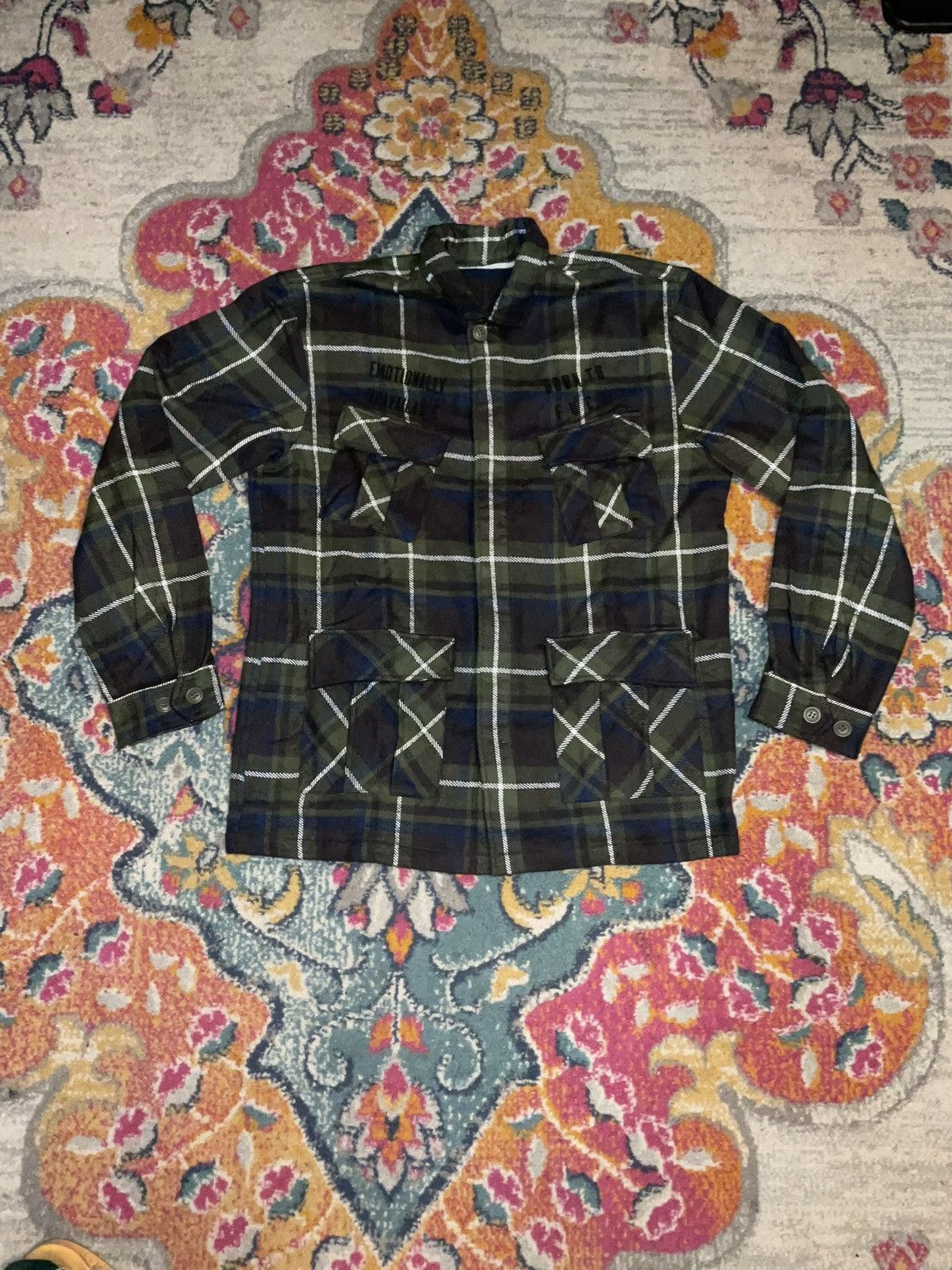 Emotionally Unavailable Emotionally unavailable button up Sz Large NWOT Size US L / EU 52-54 / 3 - 1 Thumbnail