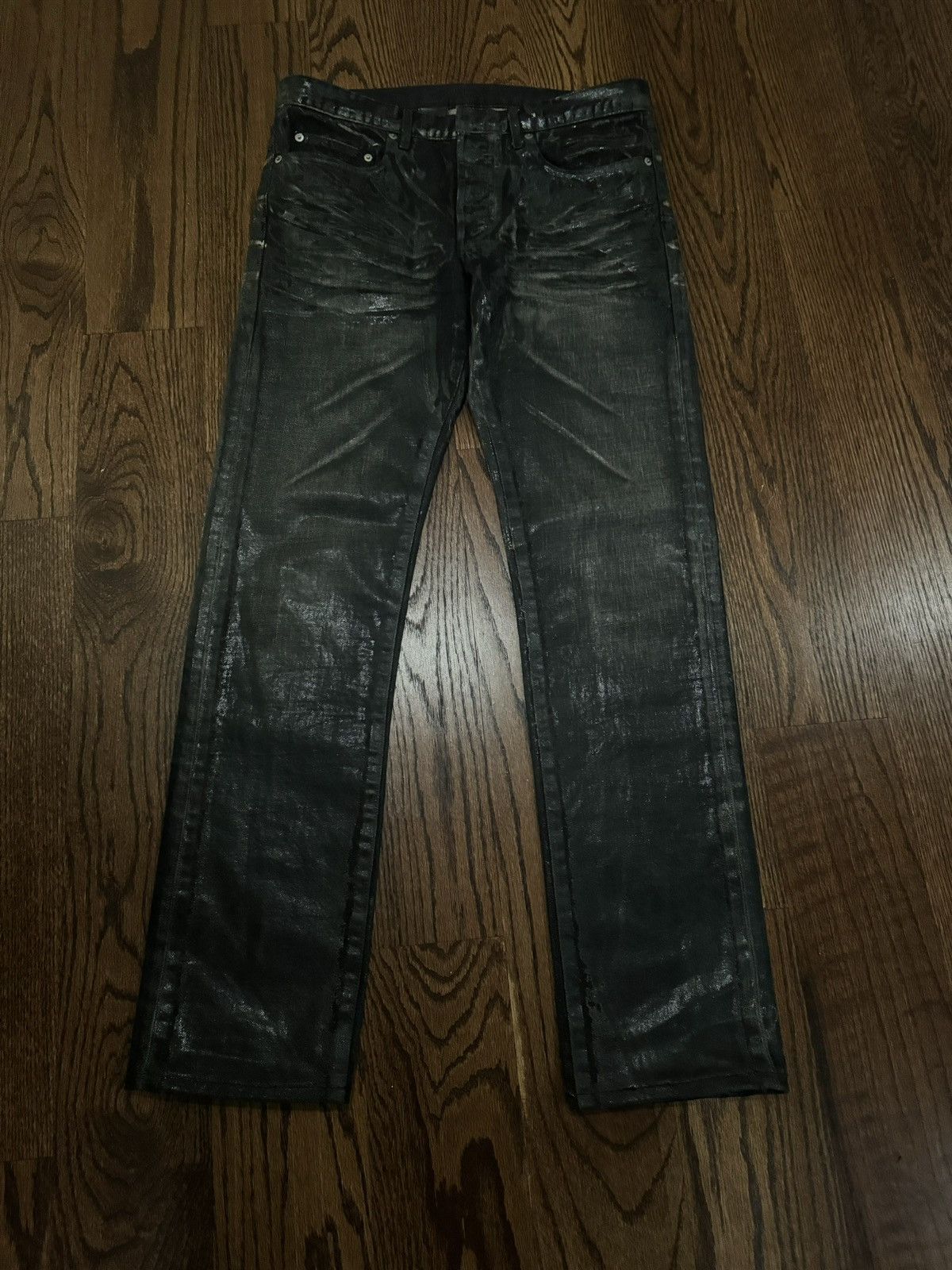 image of Archival Clothing x Dior Aw03 Luster Wax Denim in Black, Men's (Size 31)