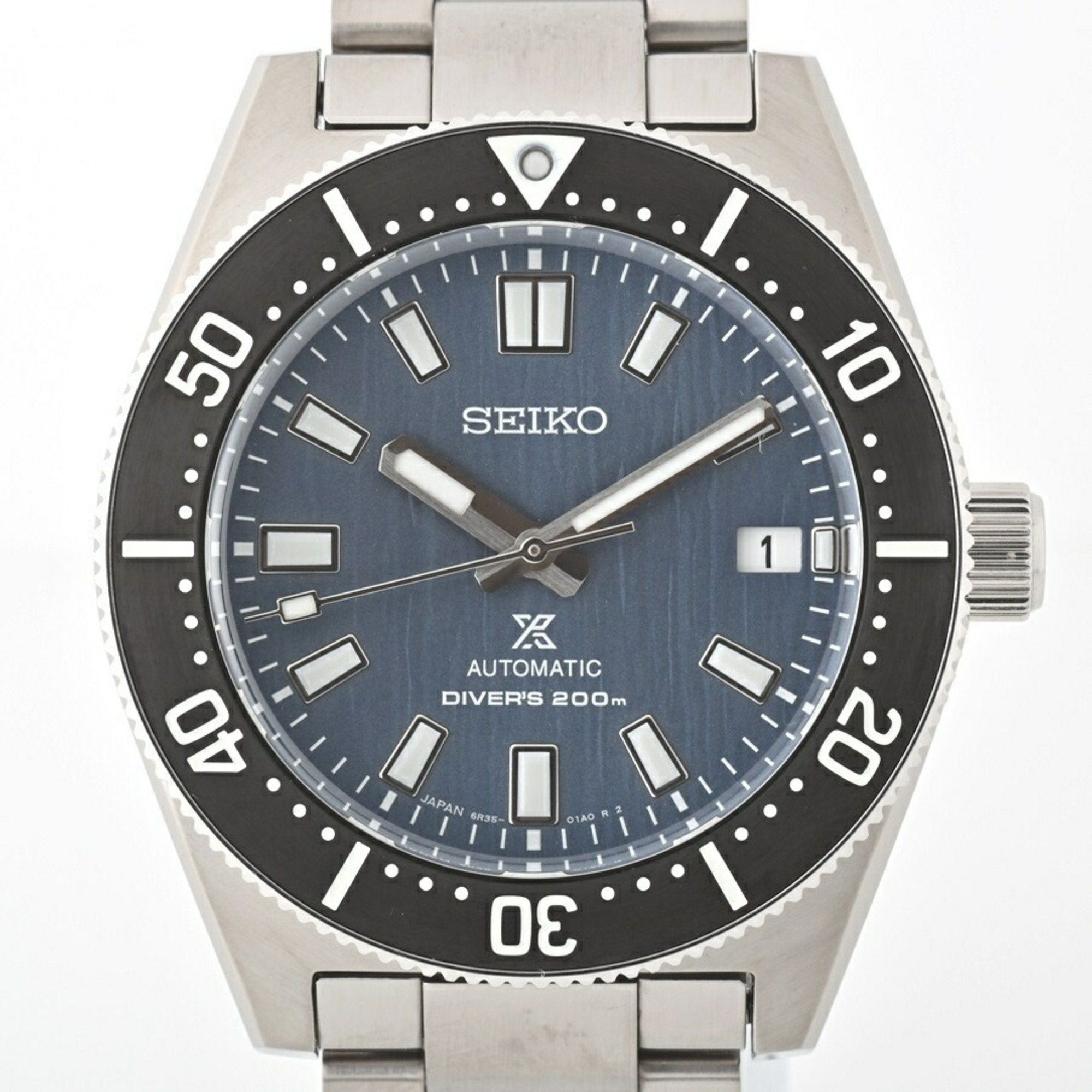 image of Seiko Prospex Diver Scuba Sbdc165 6R35-01V0 1965 Mechanical Divers Modern Design Save The Ocean Blu