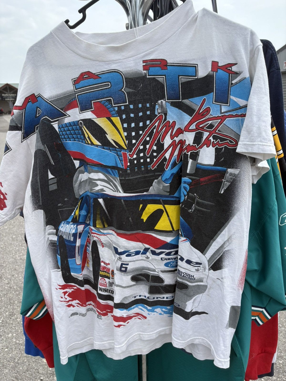 Vintage 1990's Mark Martin AOP Nascar Tultex T-Shirt Size US L / EU 52-54 / 3 - 3 Thumbnail
