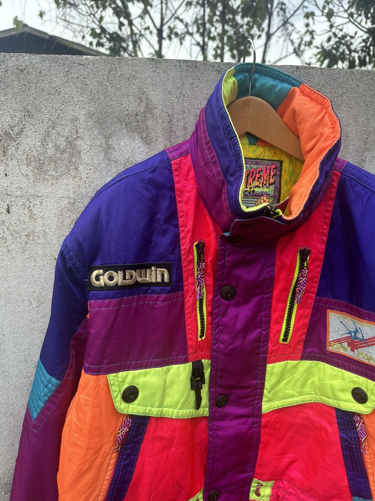 Japanese Brand Extreme line by Golwin multicolor ski jacket Size US L / EU 52-54 / 3 - 3 Thumbnail