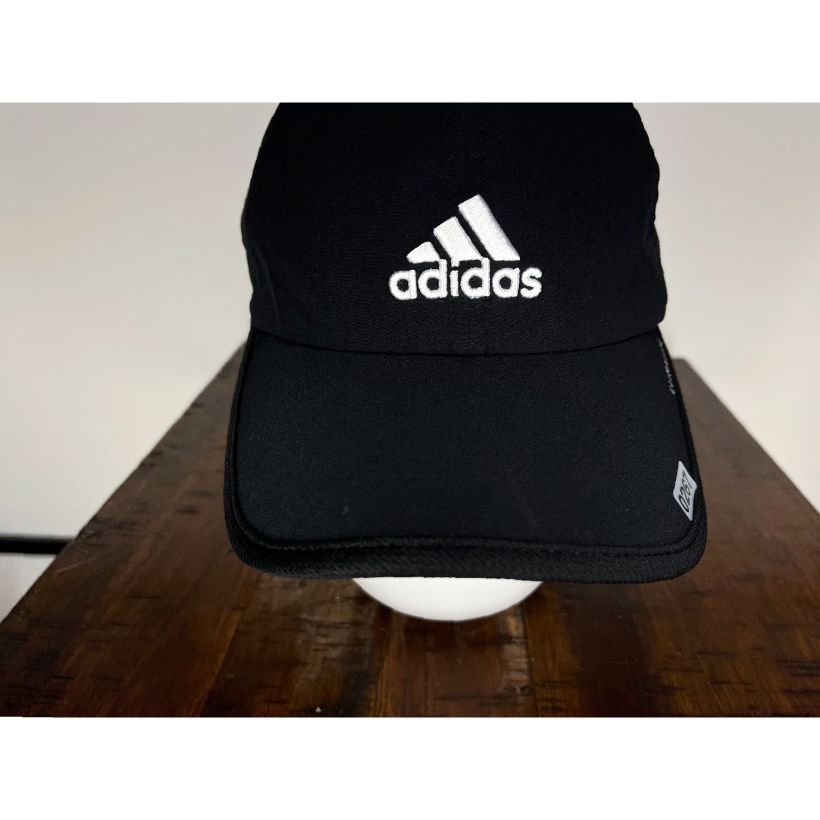 Adidas ADIDAS Hat Baseball Cap Strap Back One Size Black Poly Spandex Climalite Outdoor Sports Logo Mens Size ONE SIZE - 3 Thumbnail