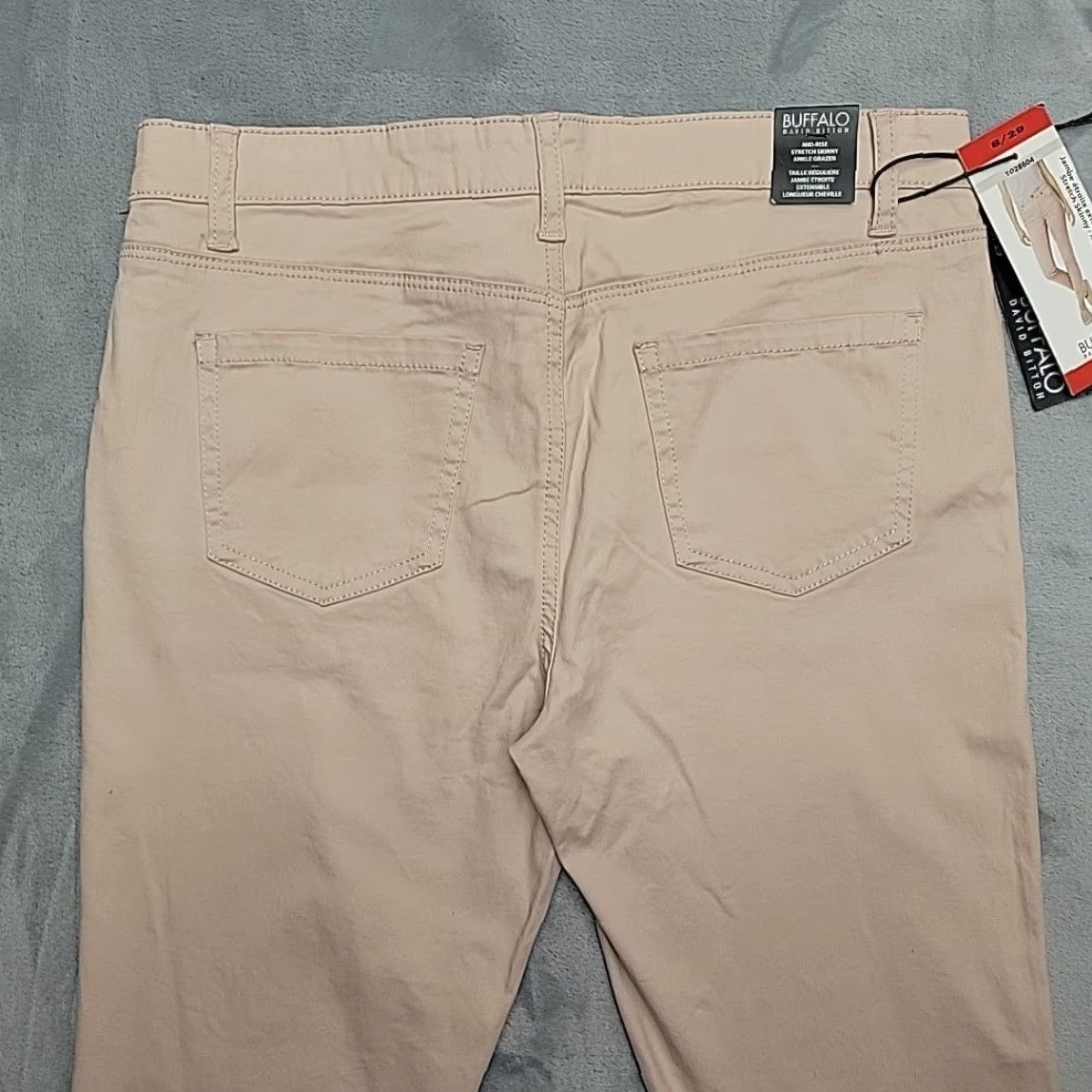 Buffalo David Bitton Buffal David Bitton Pants Women 8 29 Peach Stretch Skinny Ankle Grazer Chino Size 30" / US 8 / IT 44 - 7 Thumbnail