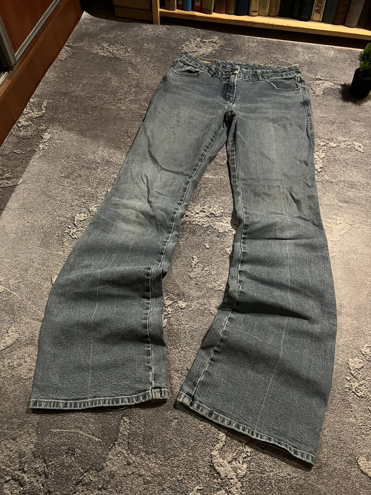 Japanese Brand RARE Flared Light Y2K Jeans / Swag Archive Style 90s Size US 30 / EU 46 - 2 Thumbnail
