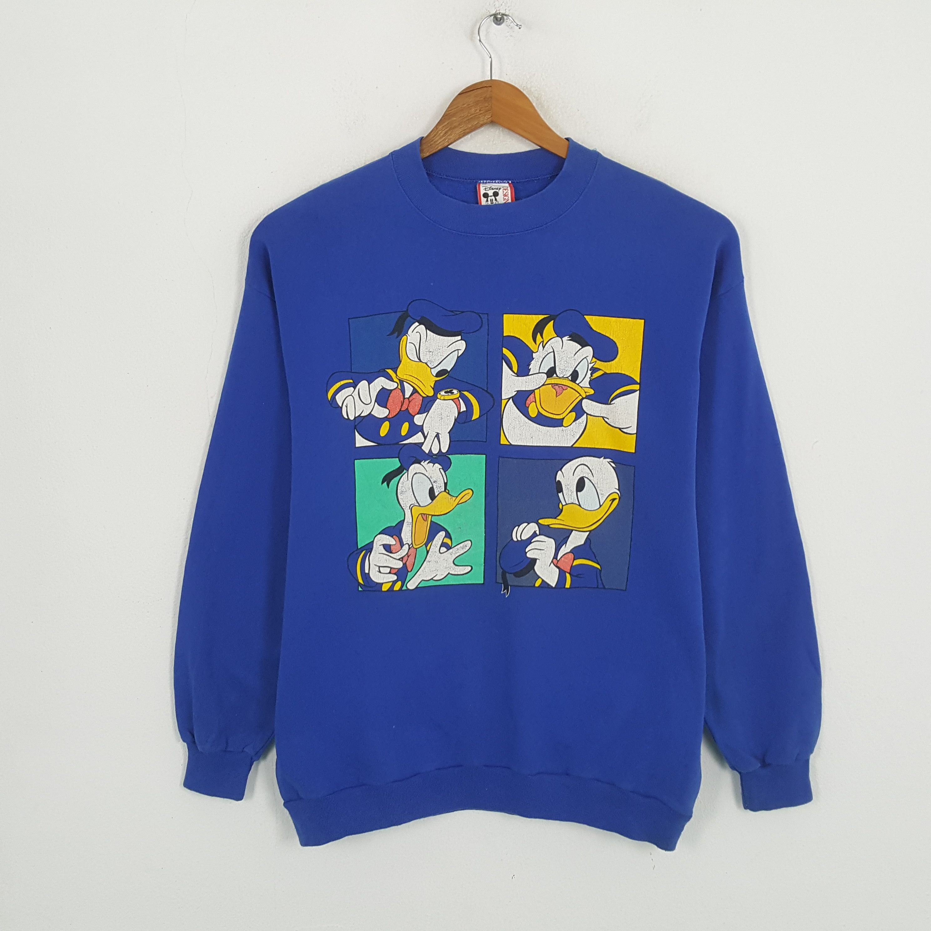 Cartoon Network × Disney × Vintage Vintage DONALD DUCKS DISNEY Streetwear Style Sweatshirt Size US L / EU 52-54 / 3 - 1 Thumbnail