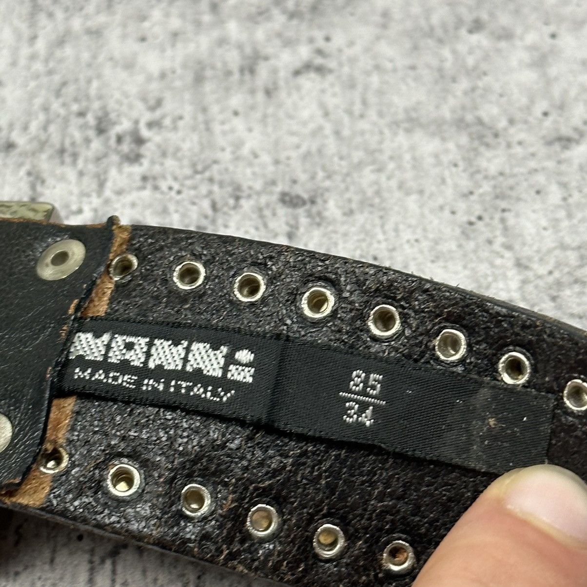 Vintage Vintage Italy 90s Nanni Leather Belt Y2K Style Size 34 - 11 Thumbnail