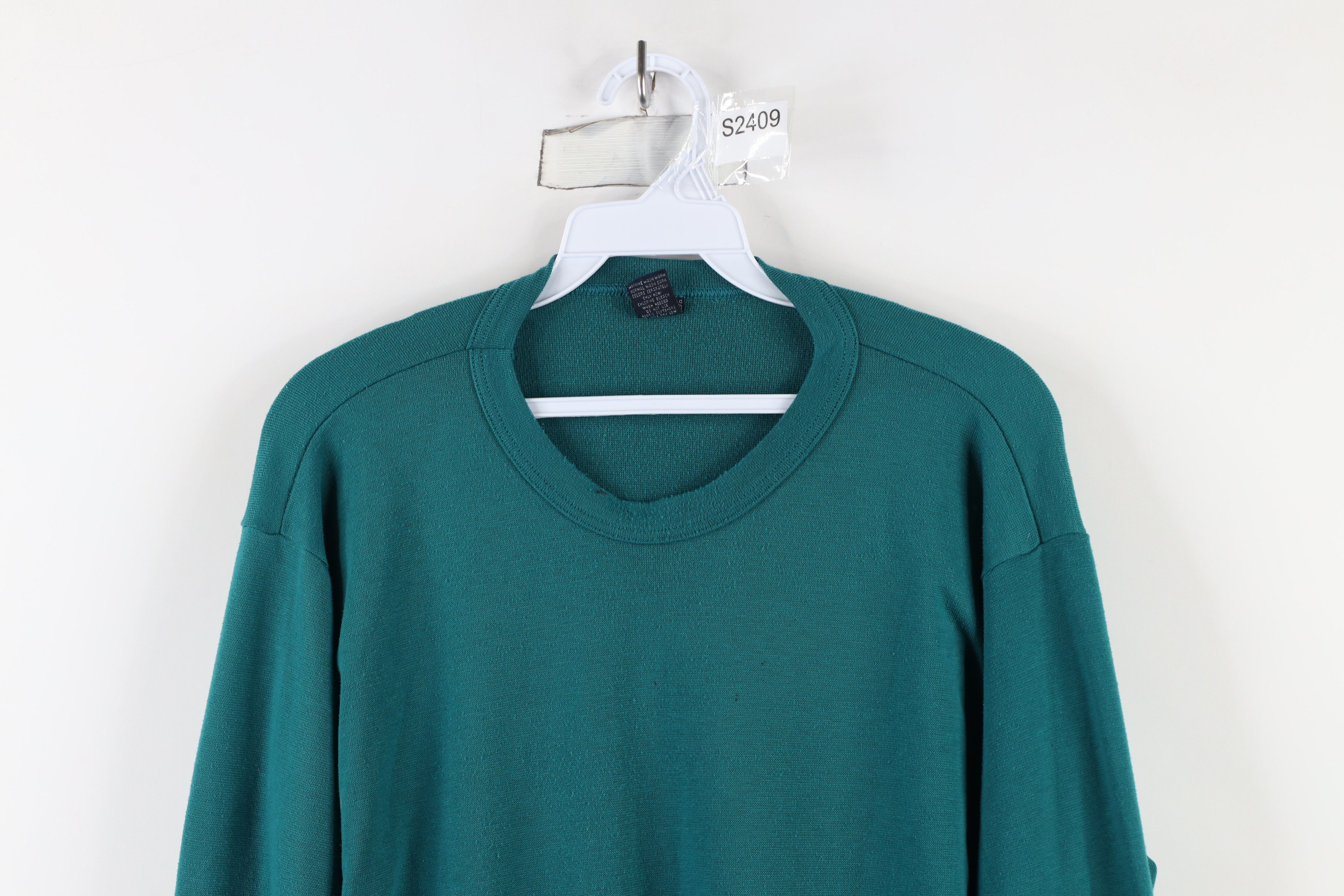 Lands' End × Vintage Vintage 90s Lands End Blank Thermal Knit T-Shirt Green USA Size US L / EU 52-54 / 3 - 2 Thumbnail