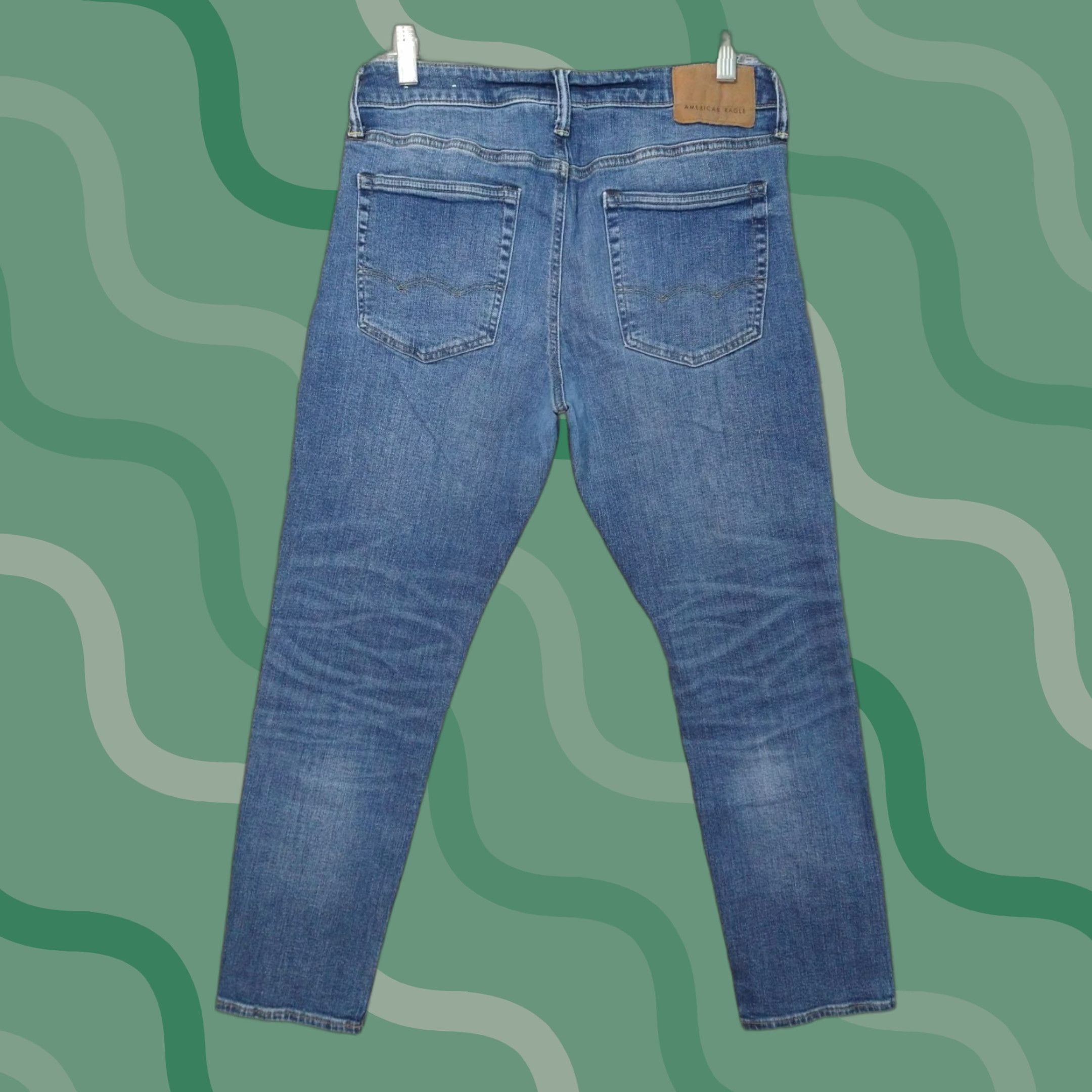 American Eagle Outfitters American Eagle Outfitters Jeans Mens 31x30 Blue Denim Next Level Airflex Slim Distressed Size US 31 - 1 Thumbnail
