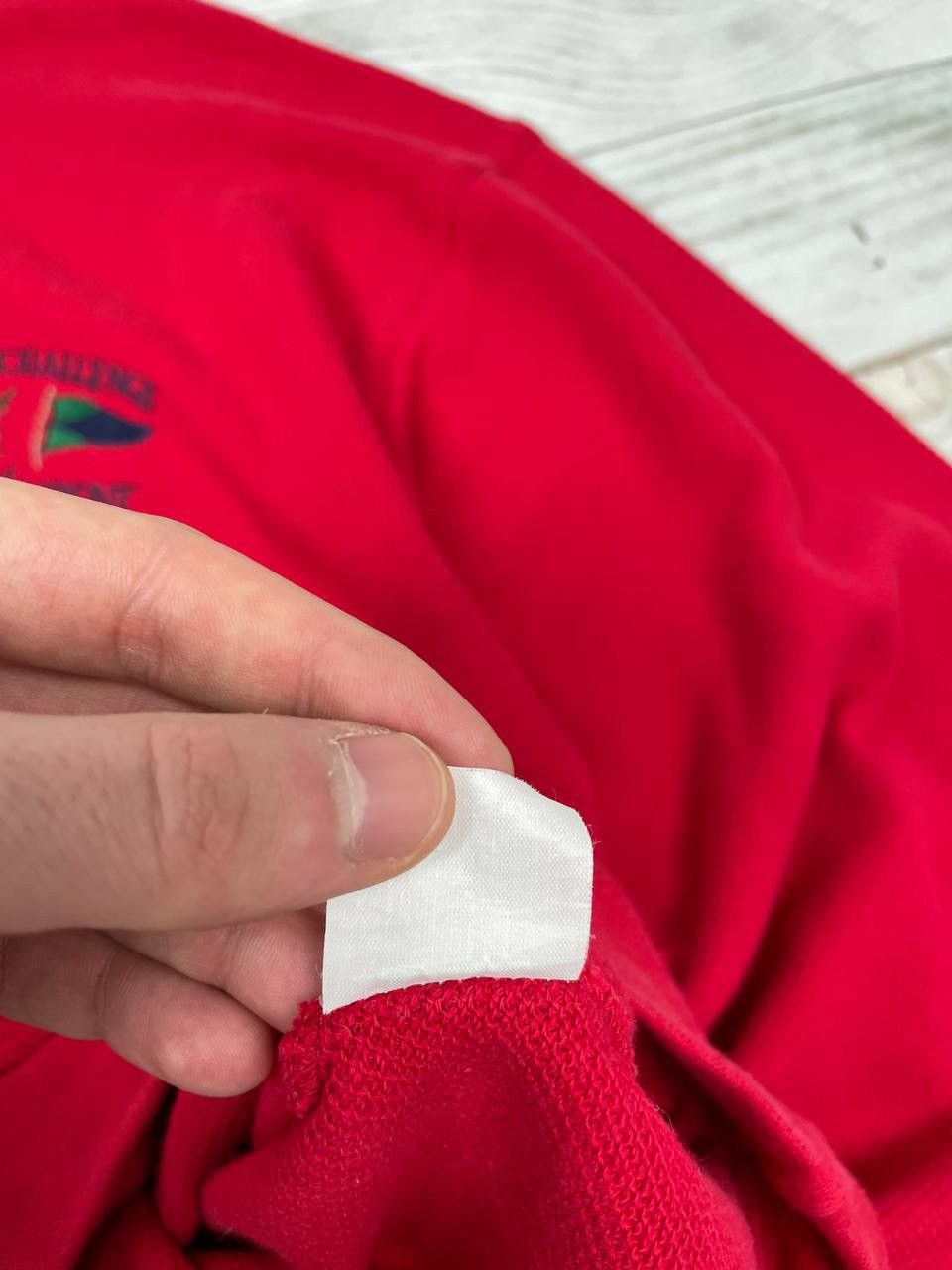 Vintage × Yves Saint Laurent Vintage Yves Saint Laurent Polo Sweatshirt Red Mini Logo Size US XXL / EU 58 / 5 - 3 Thumbnail