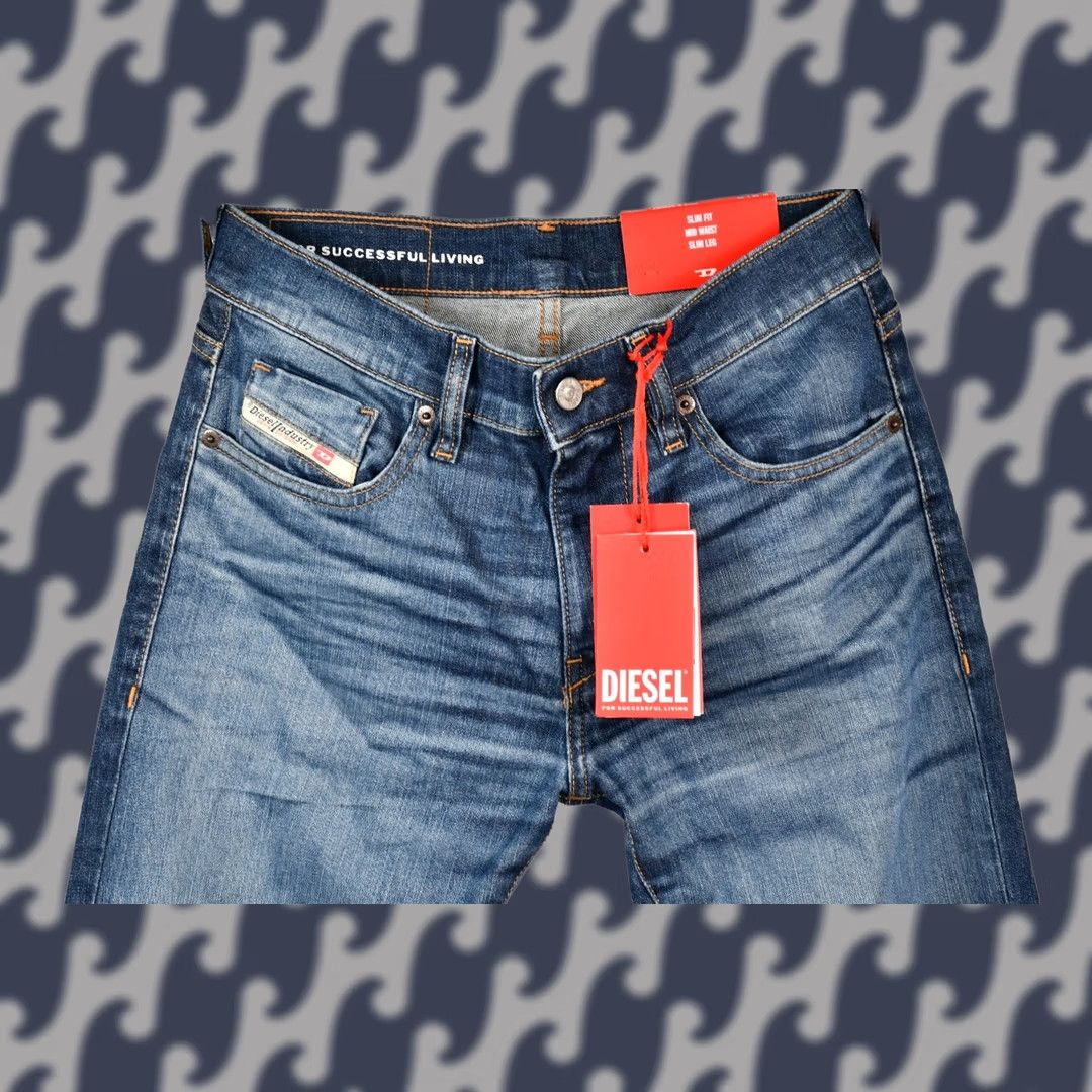 Diesel Diesel Jeans Slim Men W28/L30 D-Strukt 2019 Blue 99% Cotton 1% Elastane Skinny 5 Pocket Size US 28 / EU 44 - 1 Thumbnail
