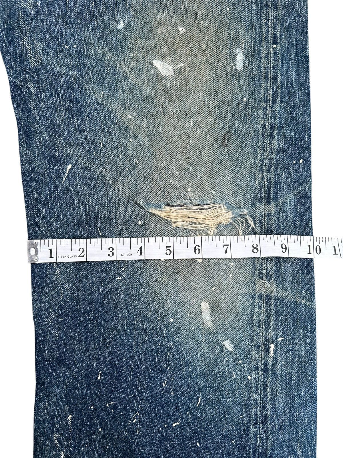 Kapital Vintage Full Count Selvedge Thrashed Denim Jeans Size US 31 - 22 Thumbnail