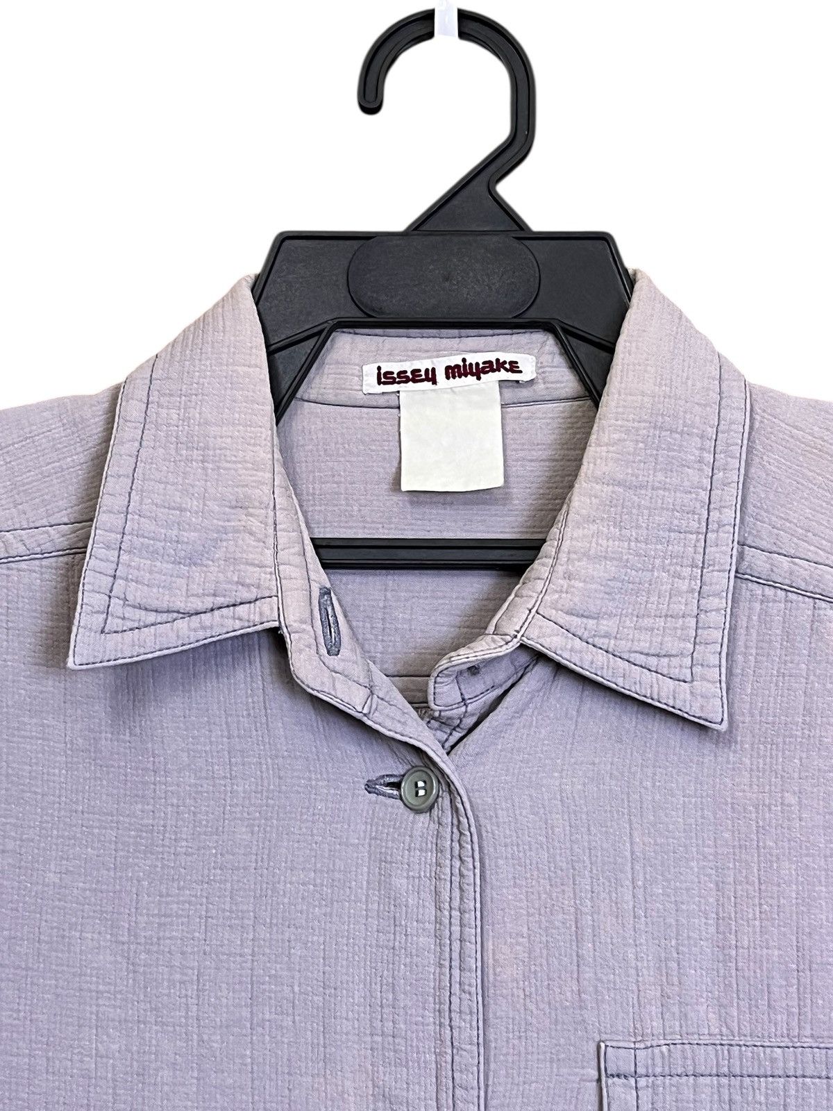 Issey Miyake Vintage ISSEY MIYAKE single pocket button ups faded shirt Size US M / EU 48-50 / 2 - 4 Thumbnail