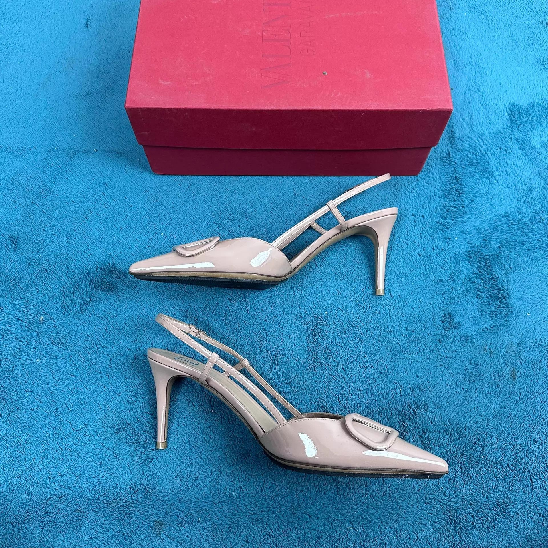 Valentino Valentino Patent Leather Back Tie 39 Cinnamon Pink Size US 8.5 / IT 38.5 - 3 Thumbnail