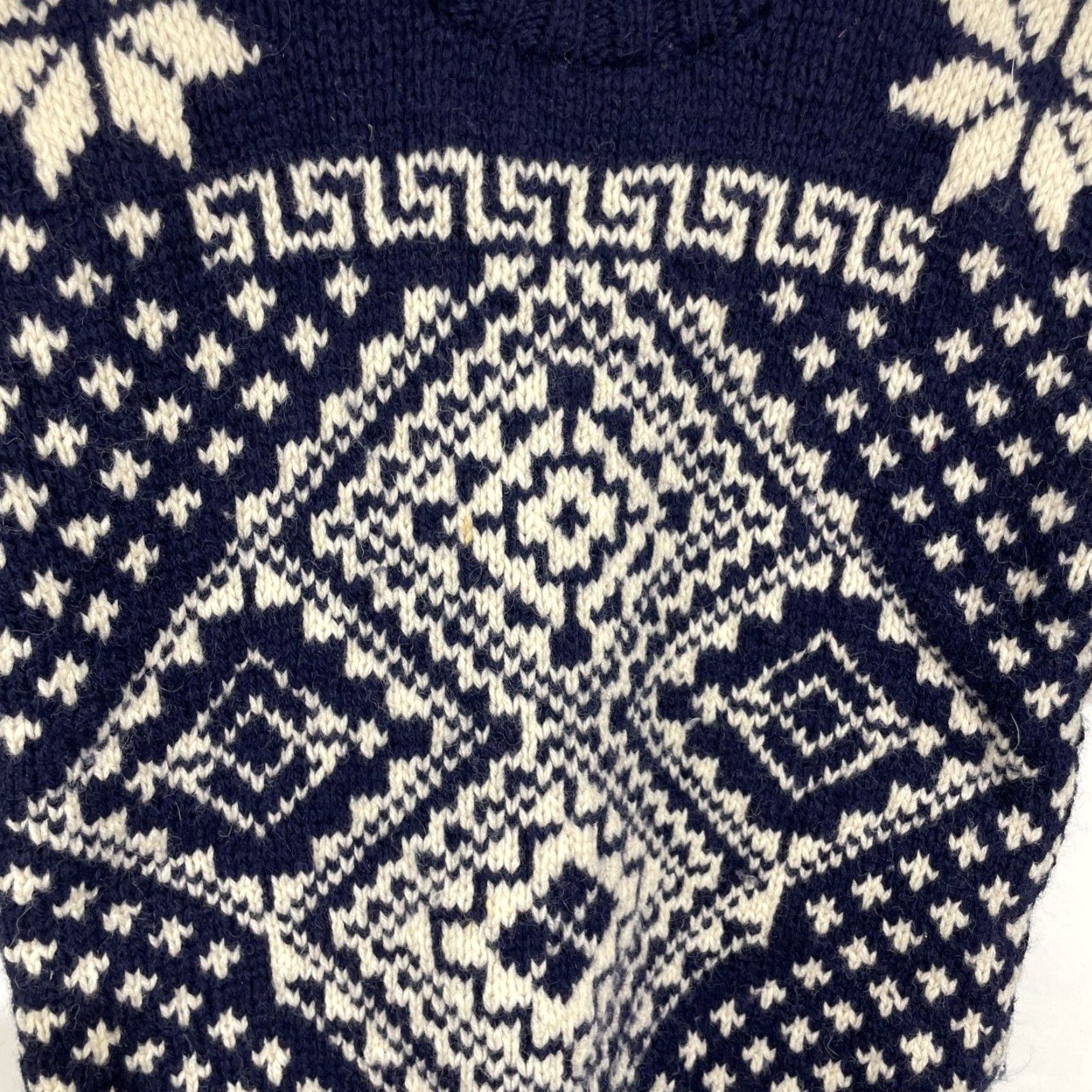 Gap VINTAGE Gap Clothing Co Sweater Wool Blue & White Fair Isle Ski Pullover Women M Crew Neck Geometric Christmas Retro 80s Ski Girls Ladies Size M / US 6-8 / IT 42-44 - 6 Thumbnail