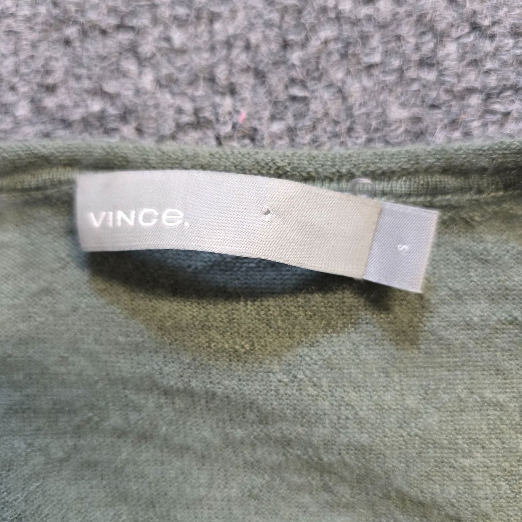 Vince Vince Sweater Womens Size Small Green Cashmere Long Sleeve Oversized Pullover Casual Knit Twill? Size S / US 4 / IT 40 - 4 Thumbnail