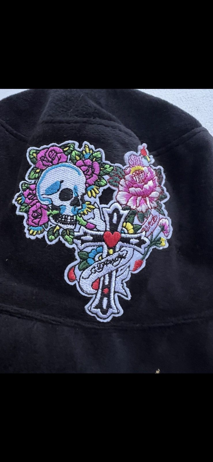 Ed Hardy Ed Hardy Skull Fleece Lined Bucket Hat Unisex Size ONE SIZE - 4 Thumbnail