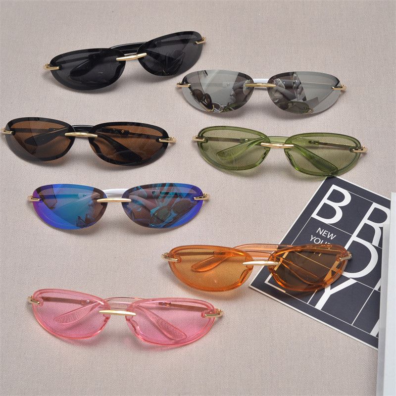 VIBE Hip-hop Street ins style custom avant-garde sunglasses Size ONE SIZE - 6 Thumbnail