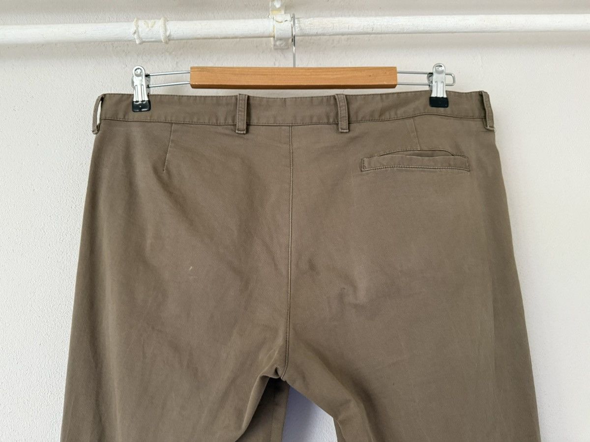 Prada Brown Cotton Zip Pants with Red Tab Detail Size US 38 / EU 54 - 7 Thumbnail