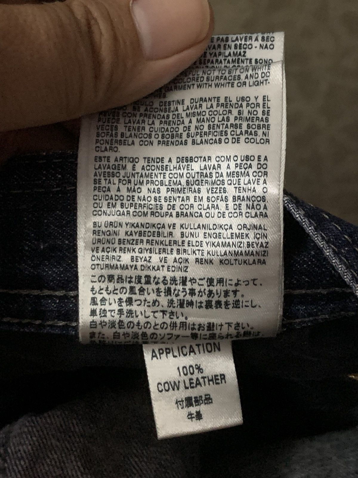 Diesel Back In The Sadle Cow Leather Denim Jeans