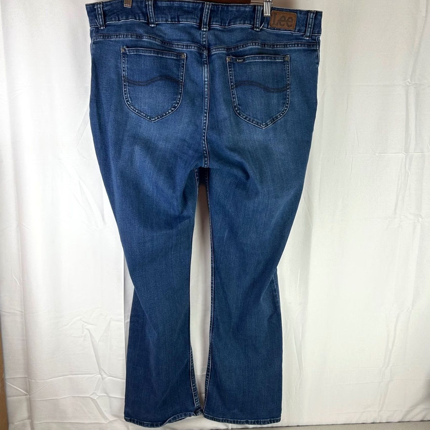 Lee Lee Boot Cut Jeans Womens 22W Blue Mid Rise Regular Denim Pants Size 40" / US 18 - 4 Thumbnail