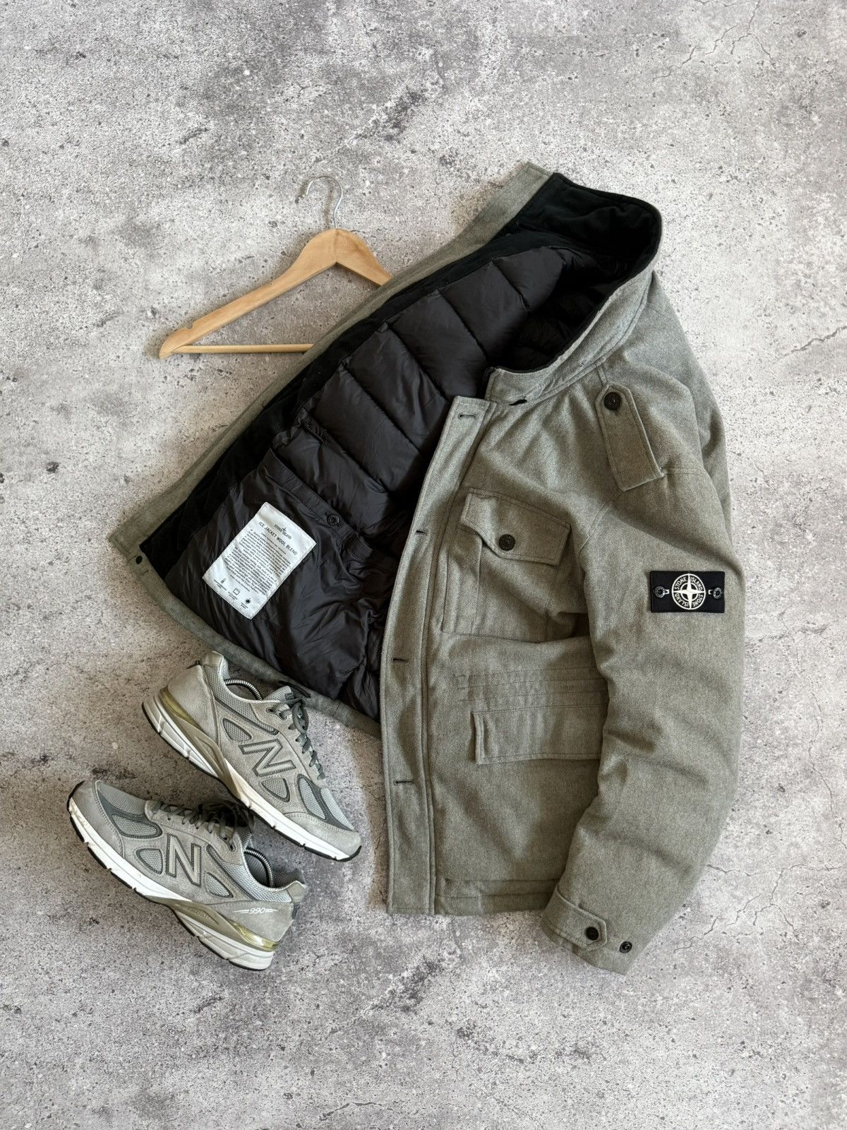 Stone Island Stone Island Grey Ice Jacket Wool Blend Men’s Medium Size Size US M / EU 48-50 / 2 - 1 Thumbnail