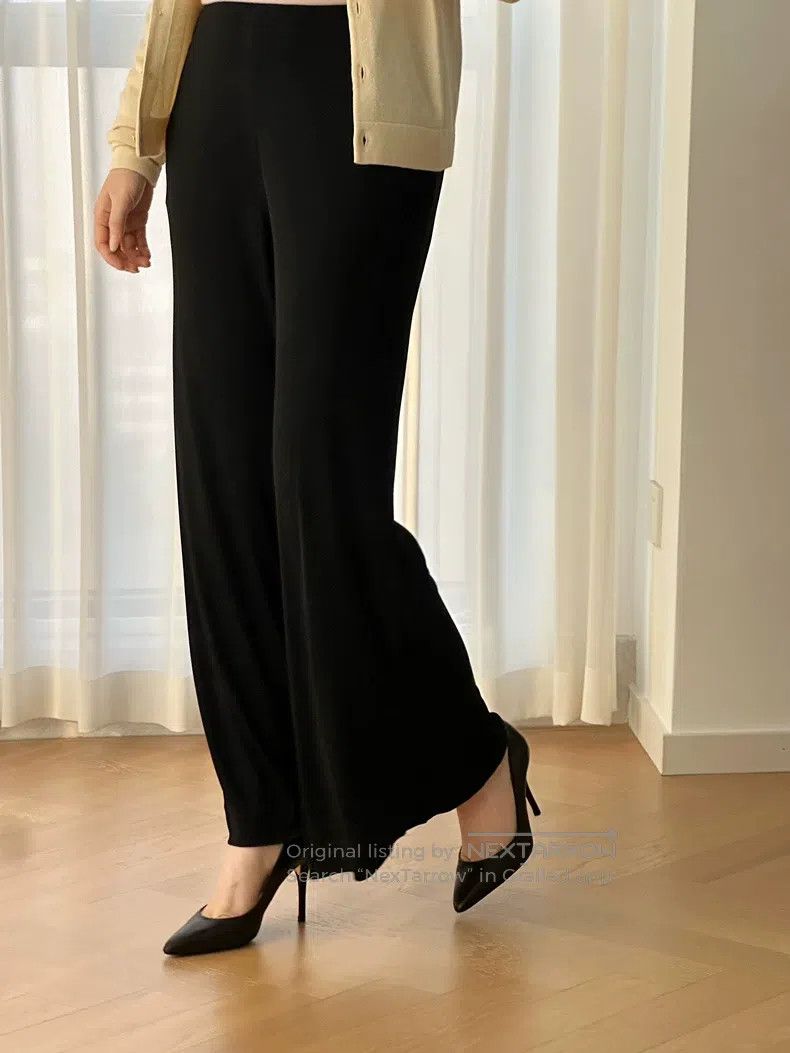 Hermes Hermes Casual Wide Leg Long Pants, Black Size 24" / US 00 / IT 34 - 6 Thumbnail