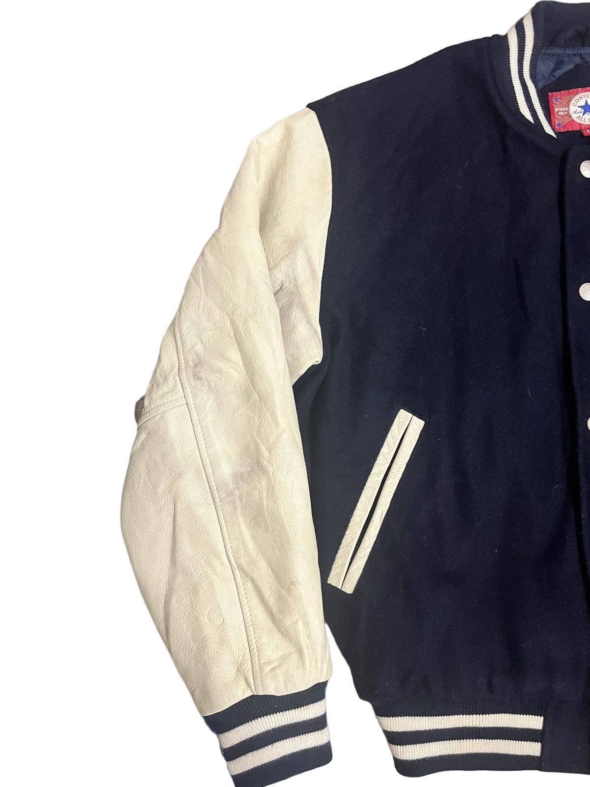 Converse Converse Chuck Taylor Wool Leather Varsity Jacket Size US L / EU 52-54 / 3 - 3 Thumbnail