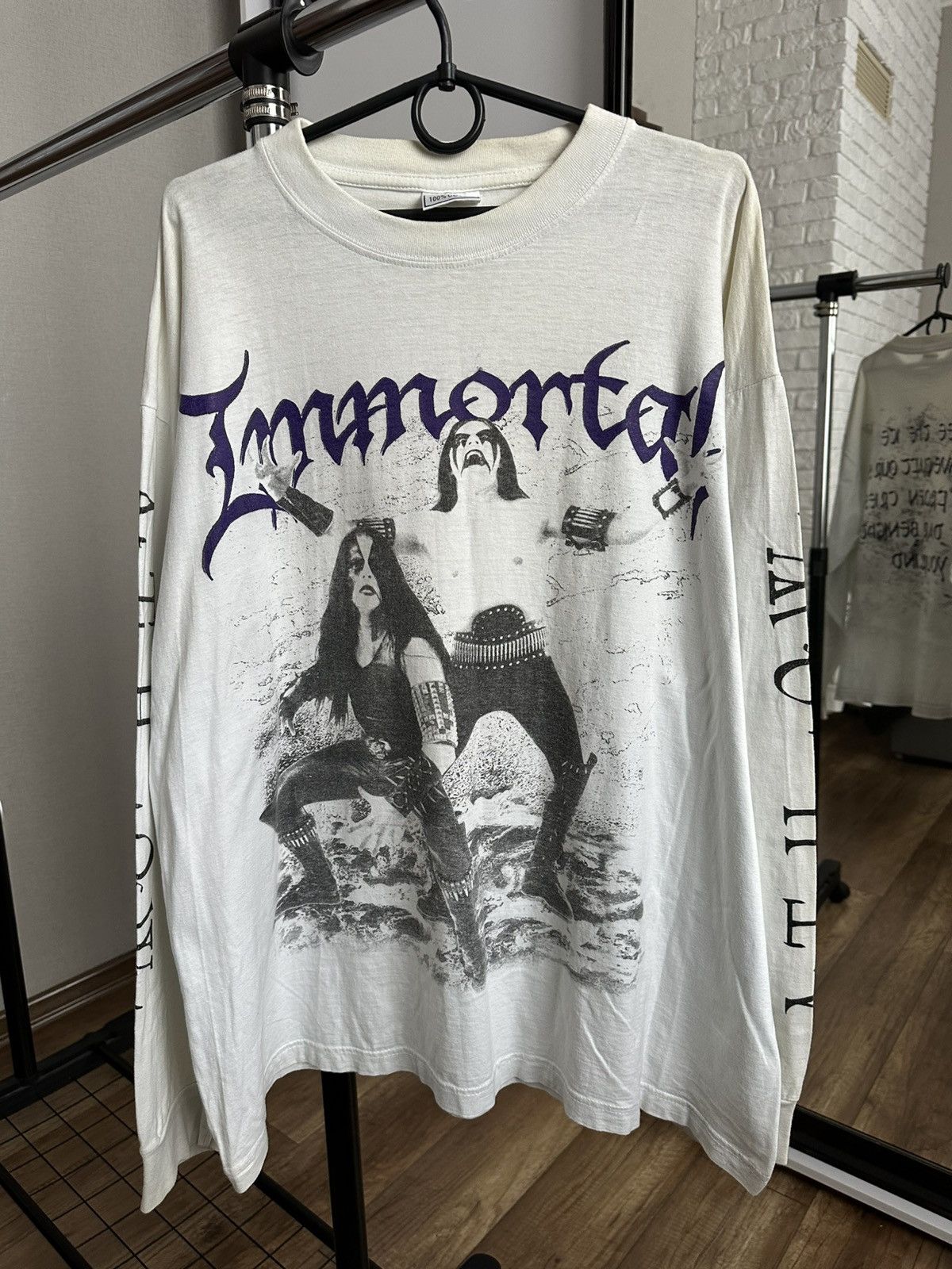Band Tees 1999 Immortal At The Heart Of Winter Vintage Long Sleeve Tee Size US XL / EU 56 / 4 - 1 Thumbnail