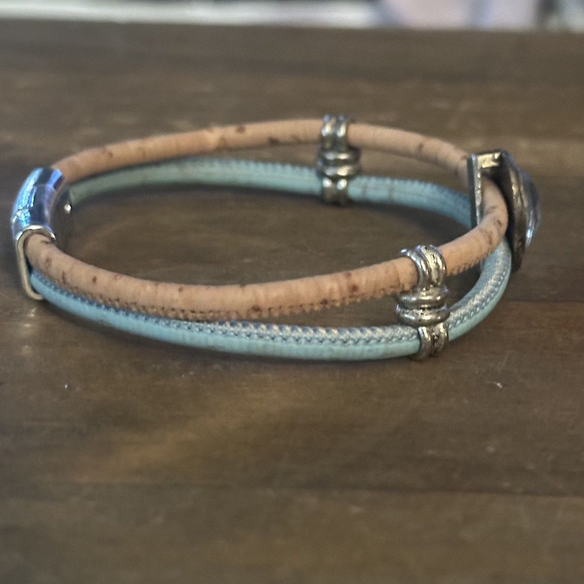 Other Blue and white pattern charm double cork band bracelet Size ONE SIZE - 4 Thumbnail