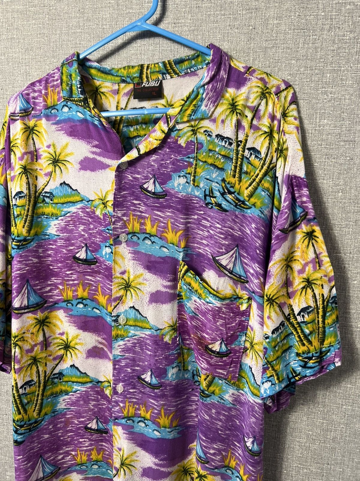 Fubu × Vintage Rare FUBU All Over Printed Hawaiian Button Shirt 100% Rayon Size US XL / EU 56 / 4 - 2 Thumbnail