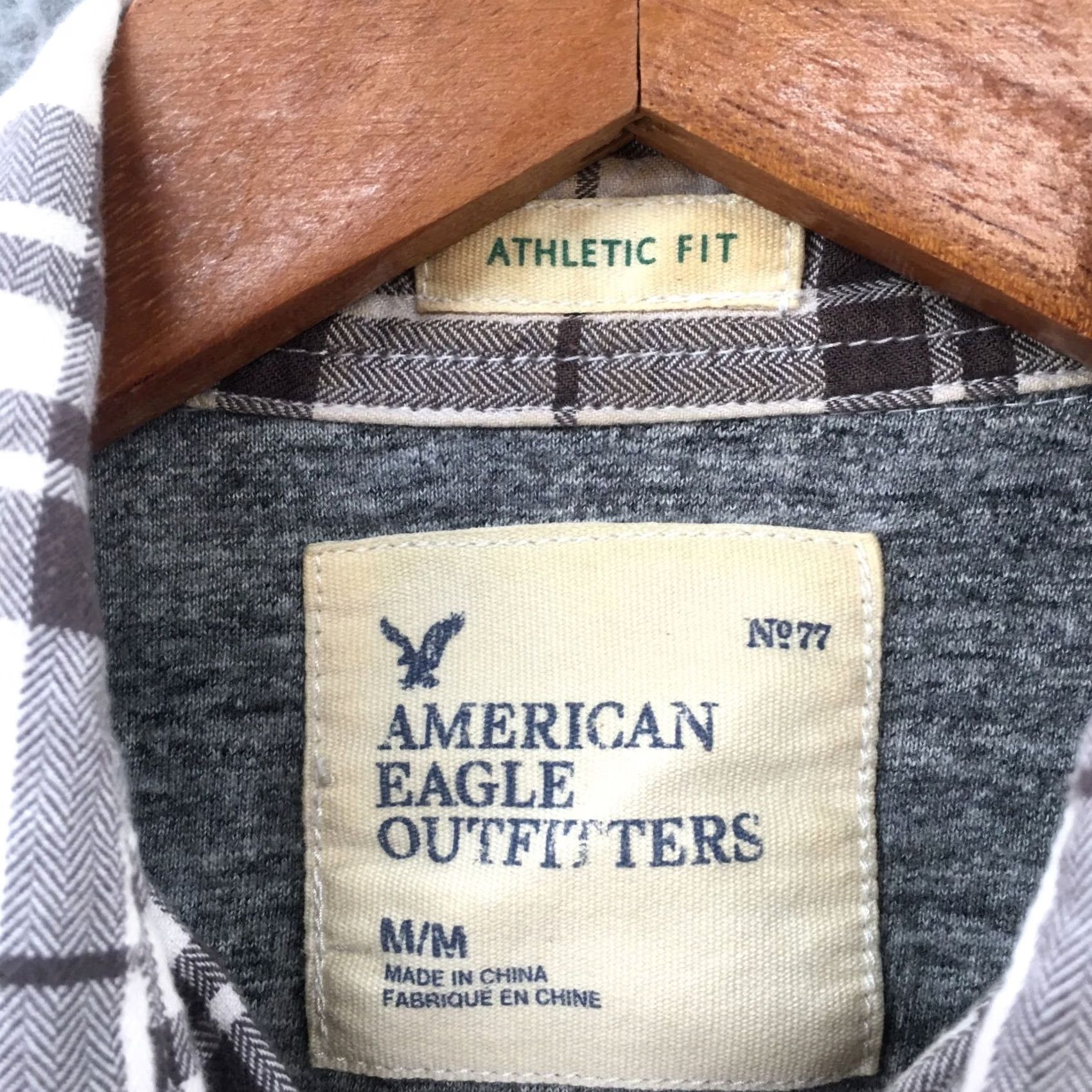 American Eagle Outfitters American Eagle Outfitters Casual Shirt Mens M Beige Plaid Athletic Long Sleeve Size US M / EU 48-50 / 2 - 6 Thumbnail