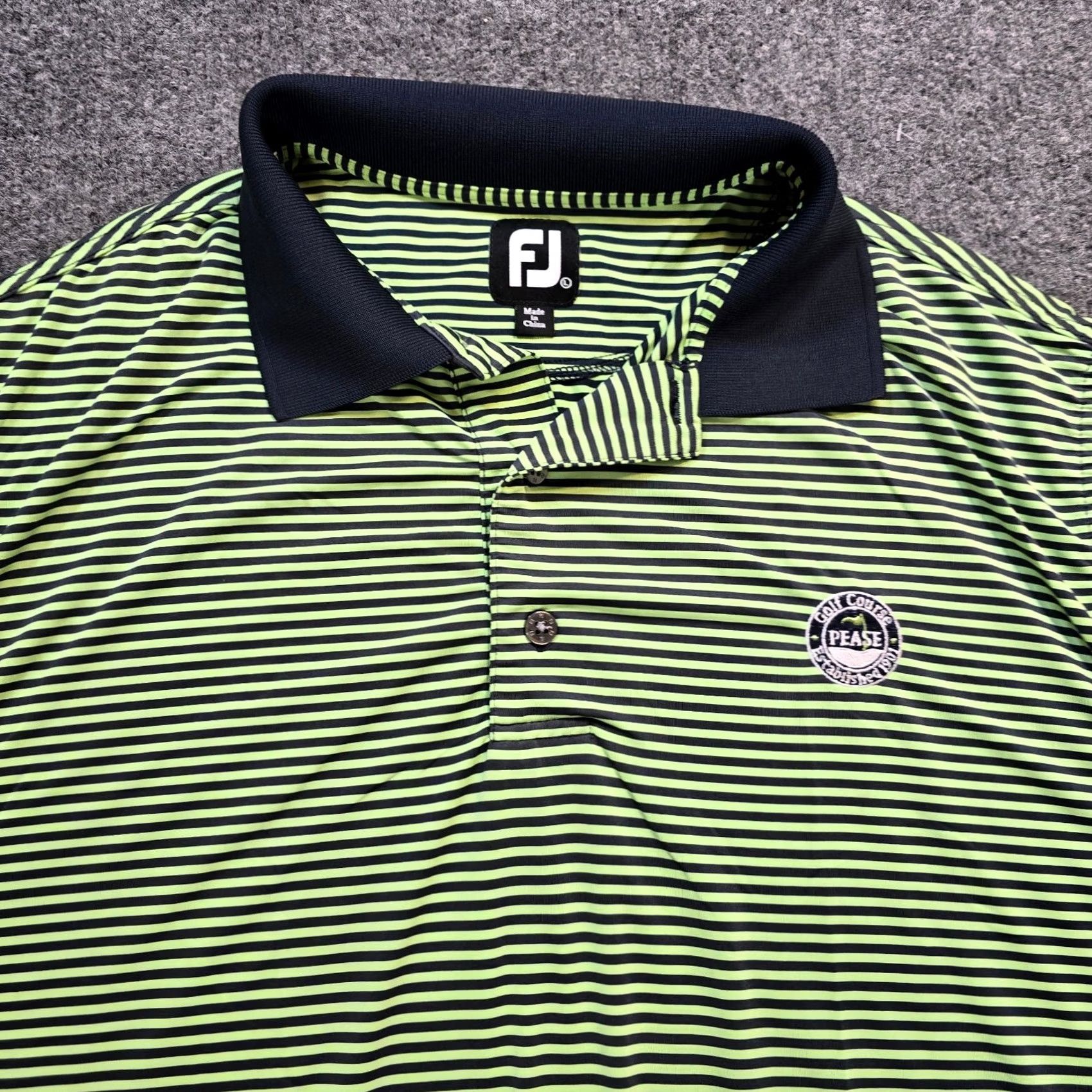 Footjoy FootJoy Polo Shirt Mens L Green Striped Golf Performance Short Sleeve Casual Size US L / EU 52-54 / 3 - 2 Thumbnail