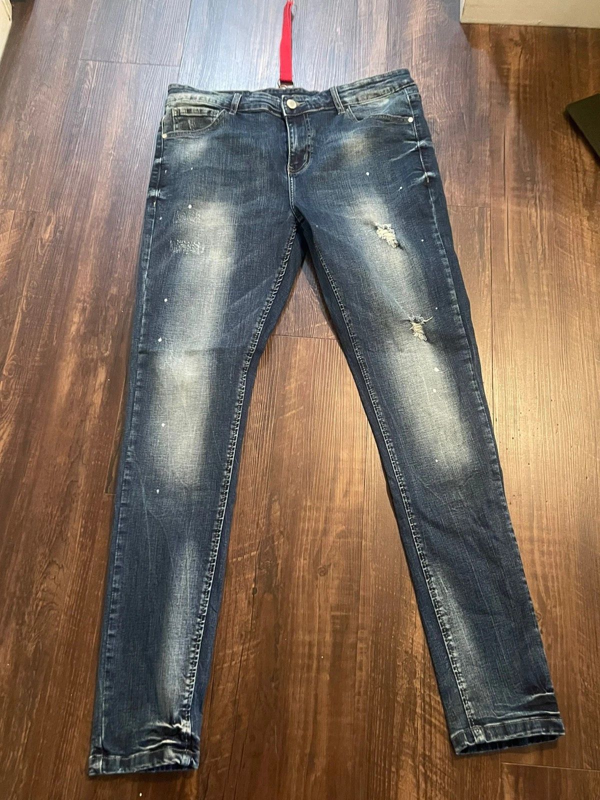 Profound Aesthetic Profound Aesthetic Skinny Dark Wash Jeans 32X32 Found Co Size US 32 / EU 48 - 1 Thumbnail