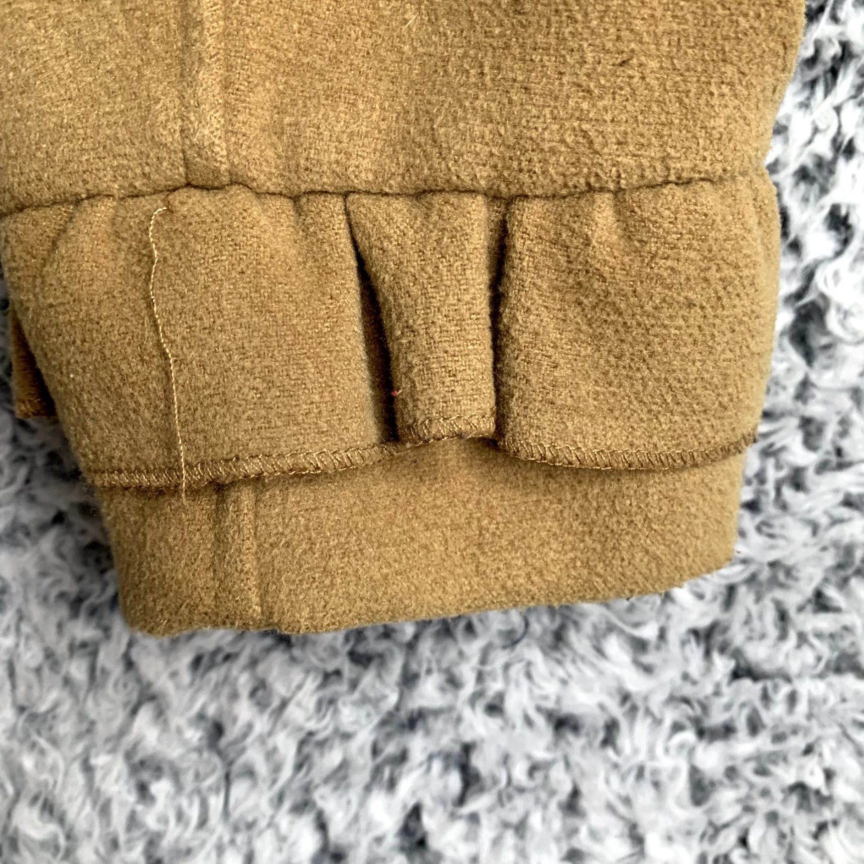 Vintage Rue 21 Coat Womens M Tan Long Cross Over Button Belted Lined Hat? Size M / US 6-8 / IT 42-44 - 4 Thumbnail