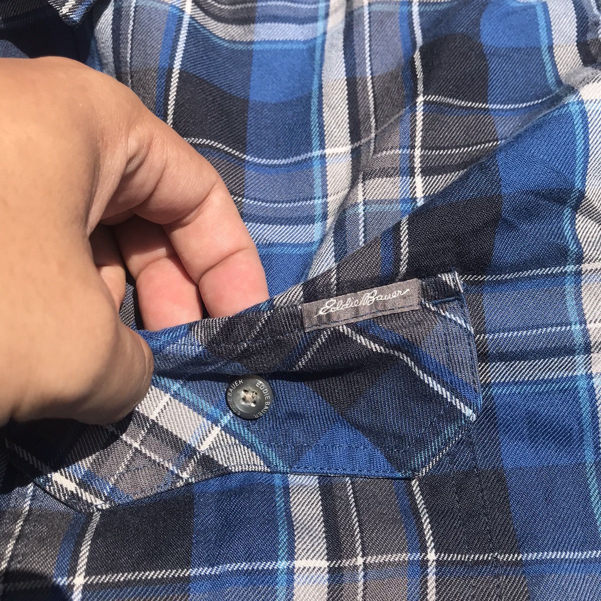 Eddie Bauer × Flannel × Hysteric Glamour Eddie Bauer Flannel 2 chest Pocket Long Sleeves Shirt blue Size US XL / EU 56 / 4 - 6 Thumbnail