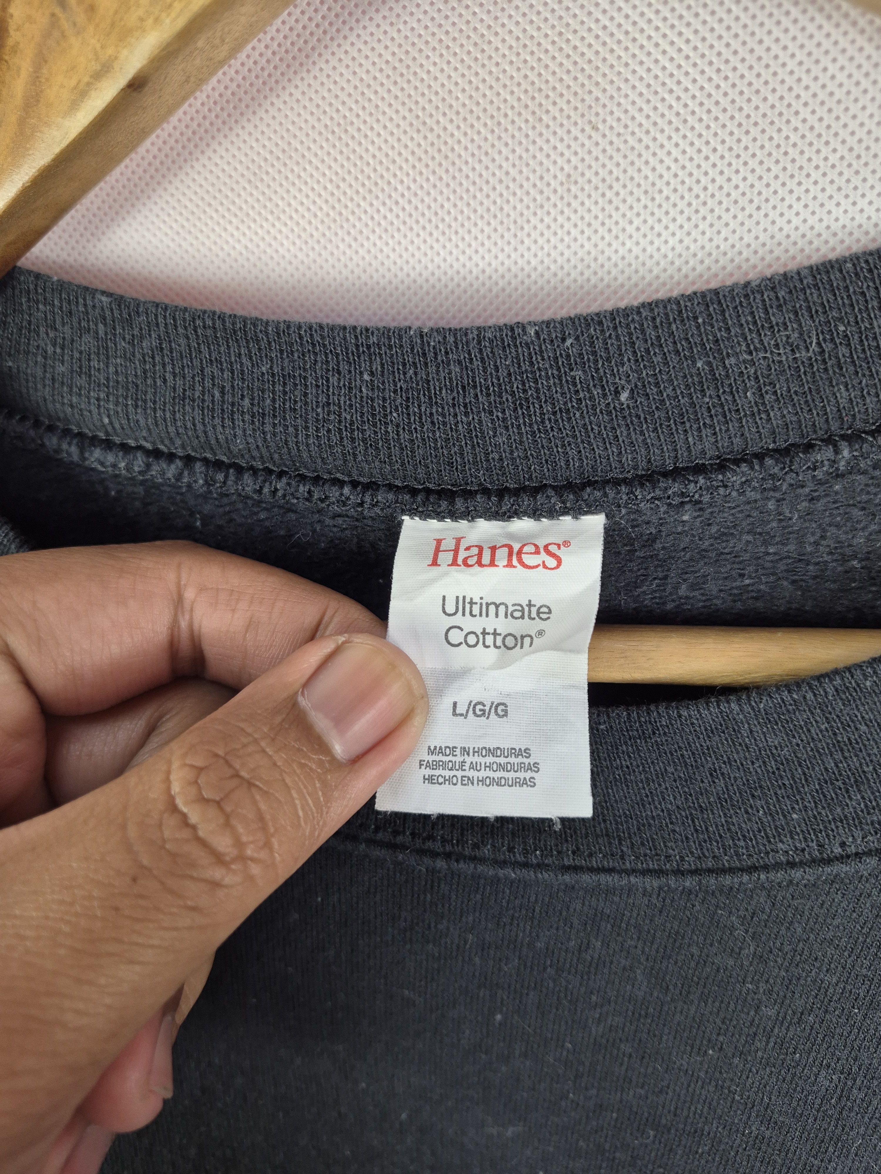 Hanes 🔥 Hanes Ultimate Cotton Plain Black Sweatshirt Size US L / EU 52-54 / 3 - 3 Thumbnail