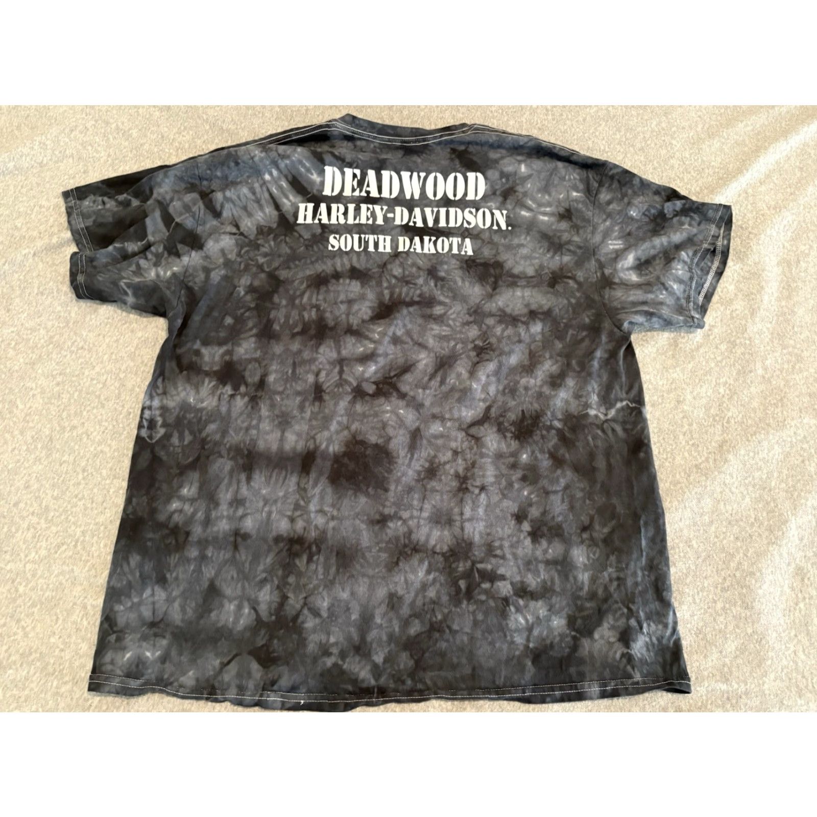 Harley Davidson Harley-Davidson Short Sleeve Tee Shirt Deadwood South Dakota Skull Mens 2XL XXL Gray T-Shirt Crew Neck Graphic Print Biker USA Double-Sided Cotton Size US XXL / EU 58 / 5 - 2 Thumbnail