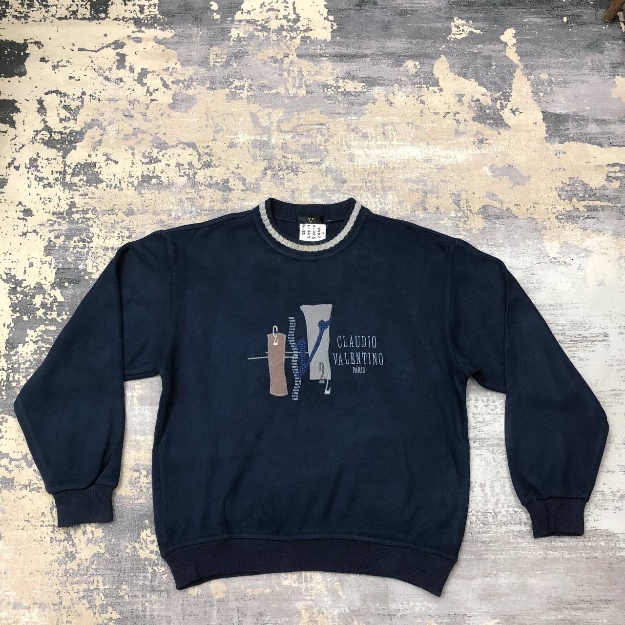 Valentino × Vintage Y442 VTG CLAUDIO VALENTINO PARIS SWEATSHIRT Size US M / EU 48-50 / 2 - 1 Thumbnail
