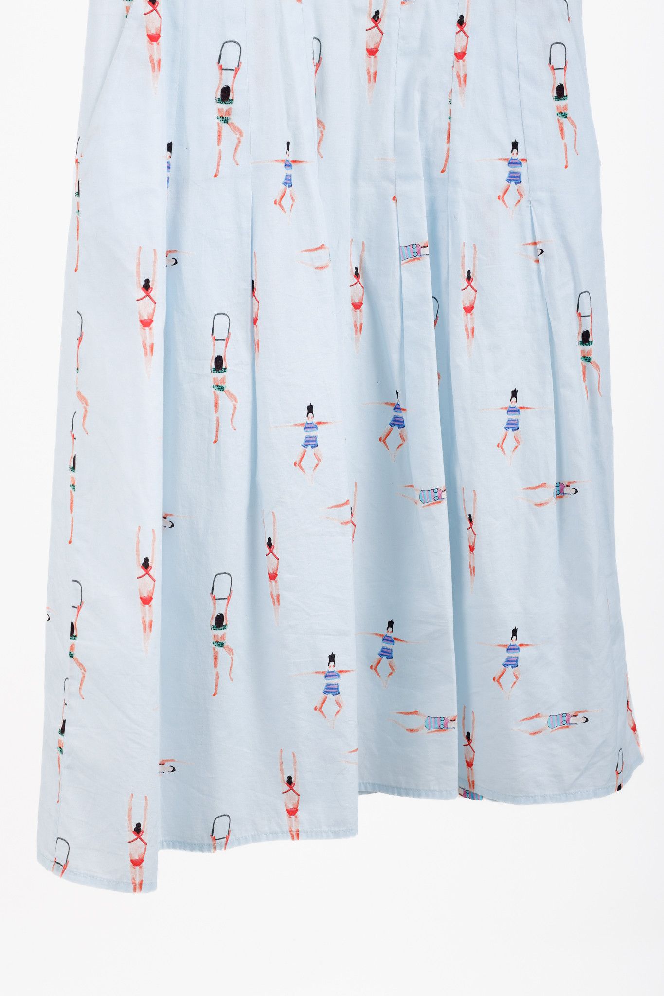 Designer Ottod’Ame Swimmers Blue Sleeveless Poplin Shirtdress Size L / US 10 / IT 46 - 6 Thumbnail