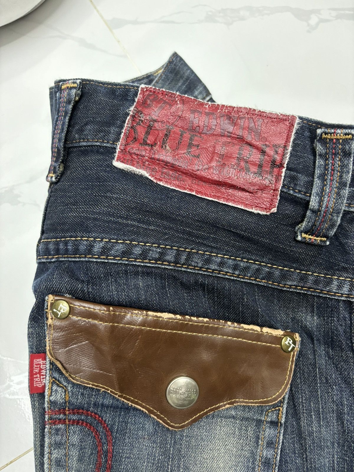 Kapital EDWIN BLUE TRIP TOKYO DENIM BAGGY JEANS Size US 32 / EU 48 - 10 Thumbnail